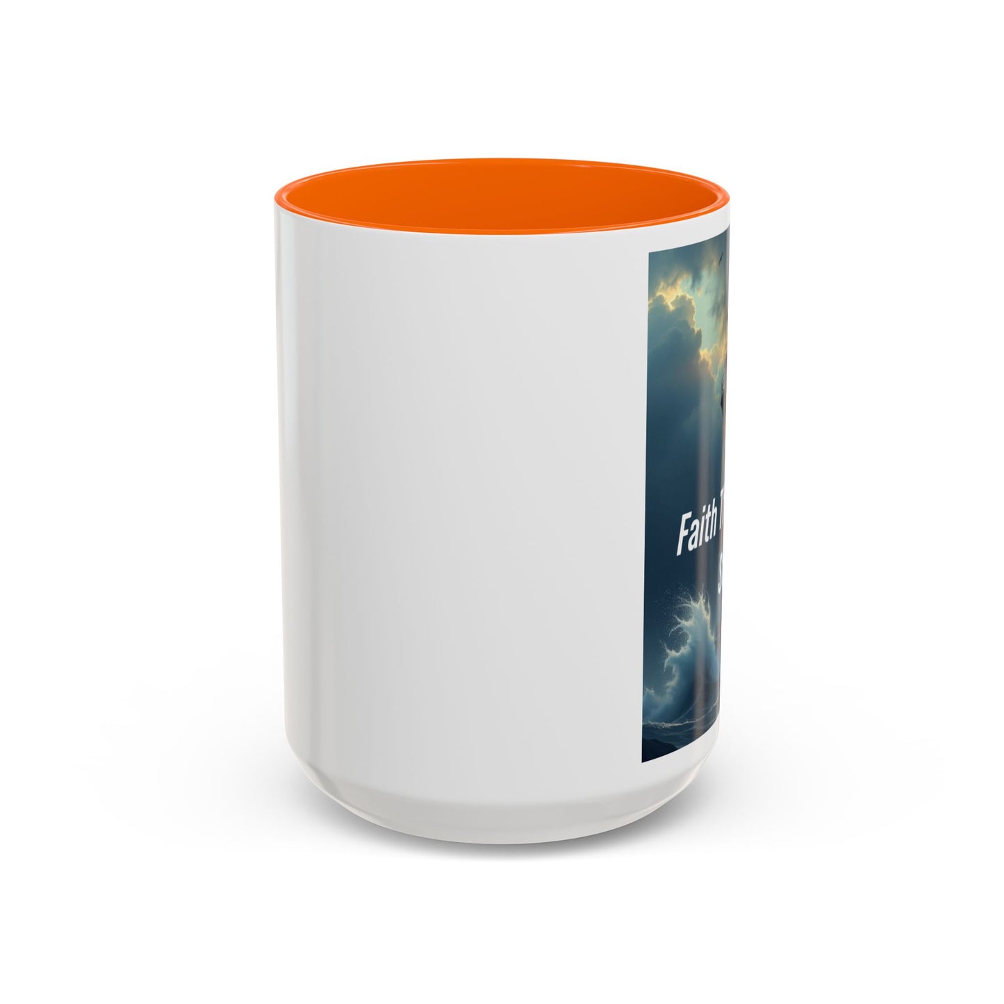 Faith Through the Storm Lighthouse Coffee Mug - Inspirational Ceramic Accent Mug