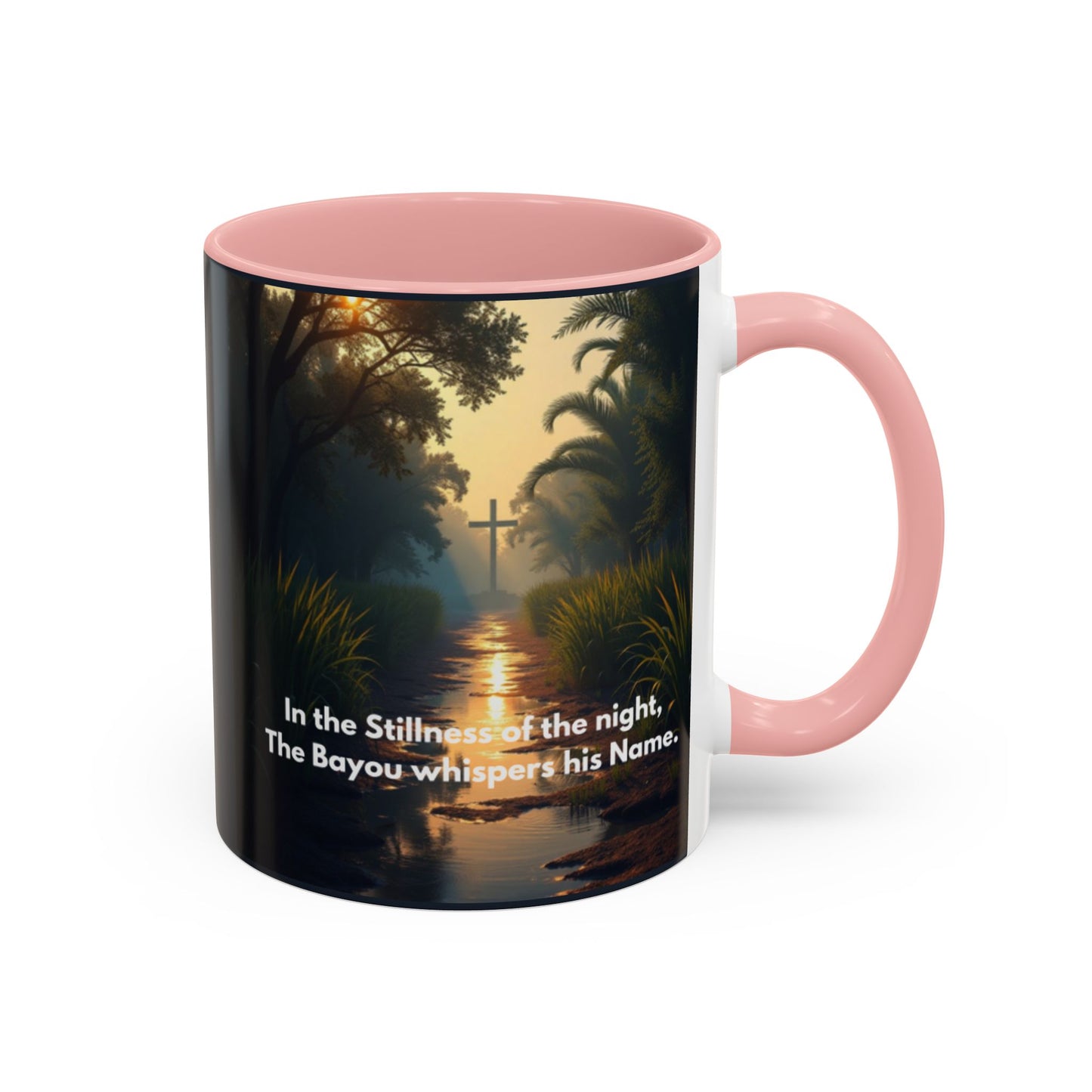 Bayou Night Coffee Mug — 'In the Stillness of the Night, The Bayou Whispers His Name' Accent Mug