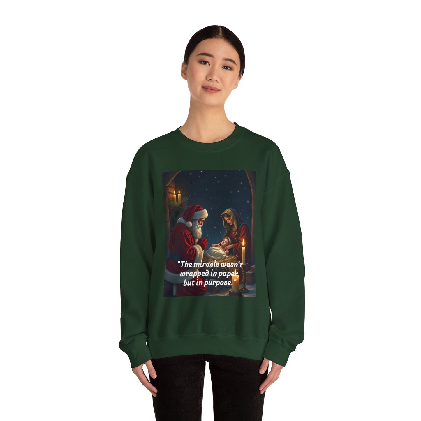 Cozy Holiday Sweatshirt with Heartwarming Quote 90