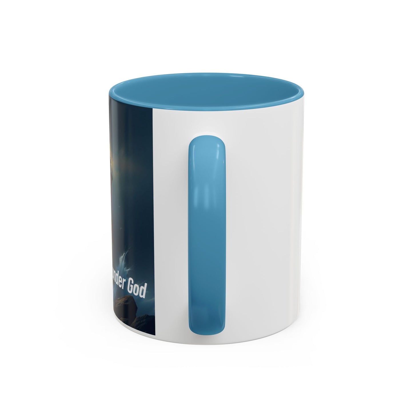 Lighthouse Coffee Mug — "One Nation Under God" Inspirational Accent Mug