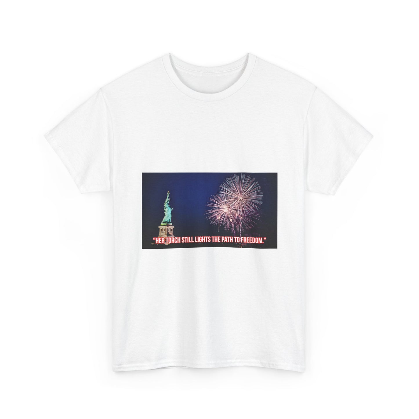 Liberty Fireworks T-Shirt — Statue of Liberty 4th of July Tee