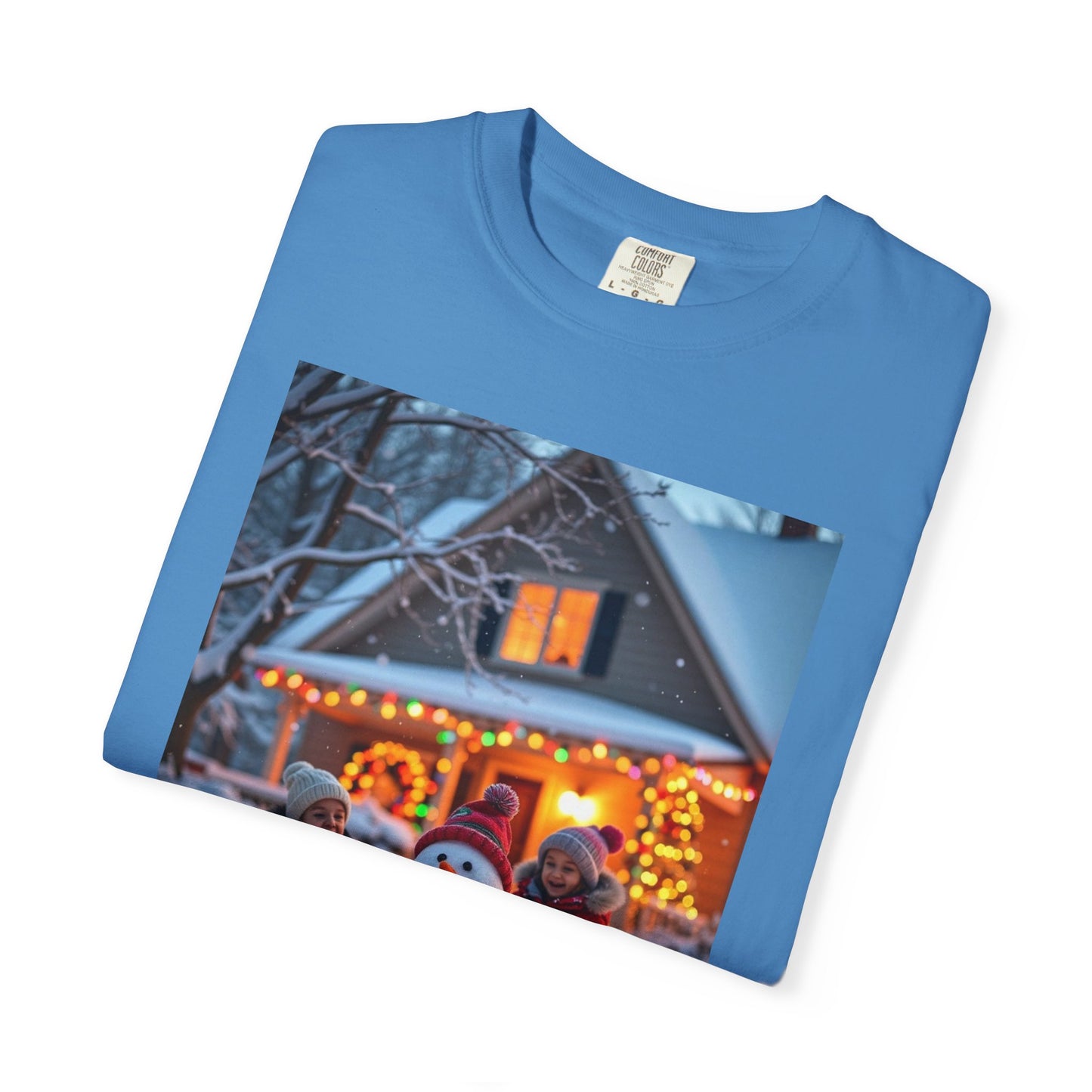 Holiday Memory T-shirt, Unisex Winter Tee, Snowman Shirt, Christmas Tee, Family Gathering Apparel, Winter Celebration Wear