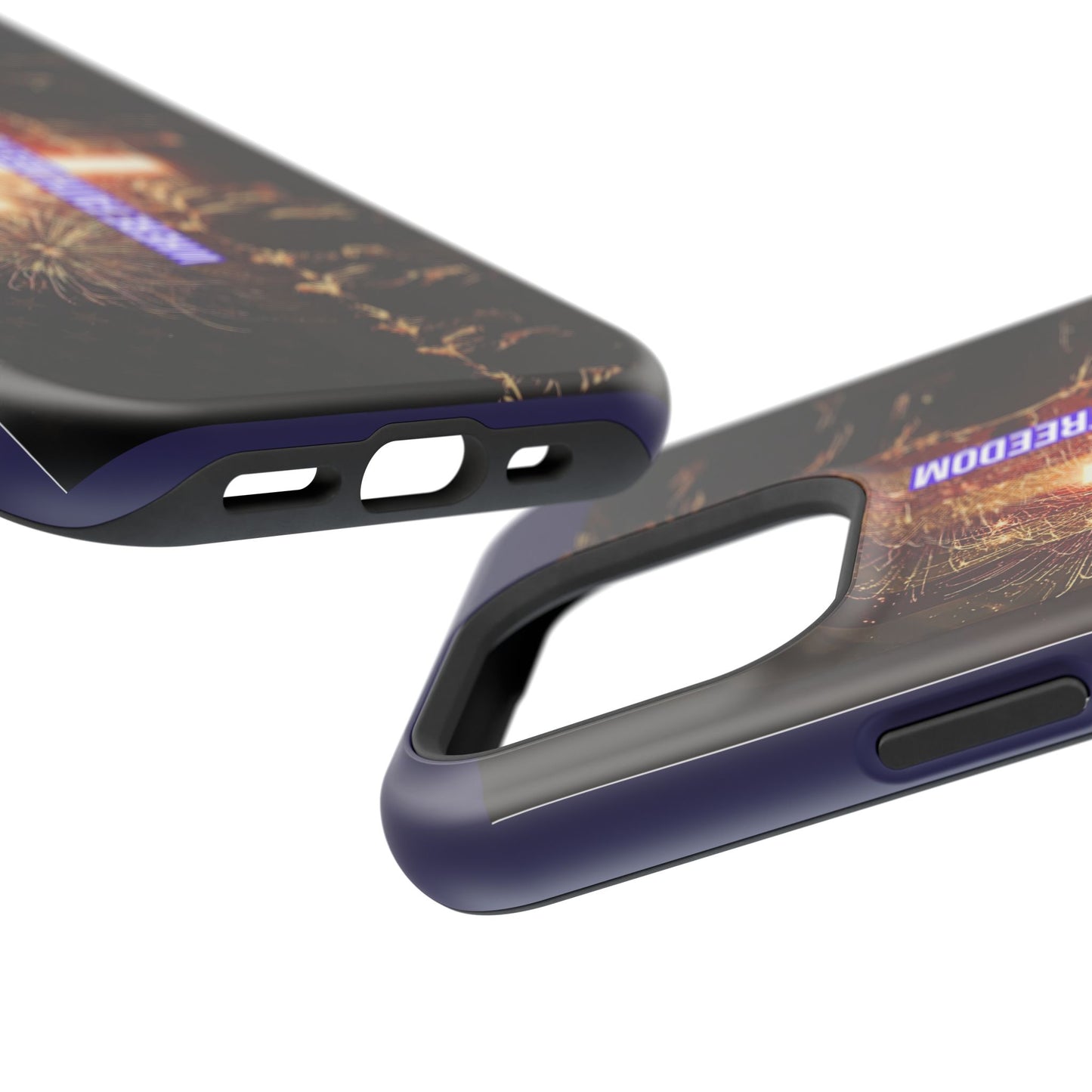 Christian Cross iPhone Case — “Where Faith Meets Freedom” Magnetic Impact-Resistant Phone Case
