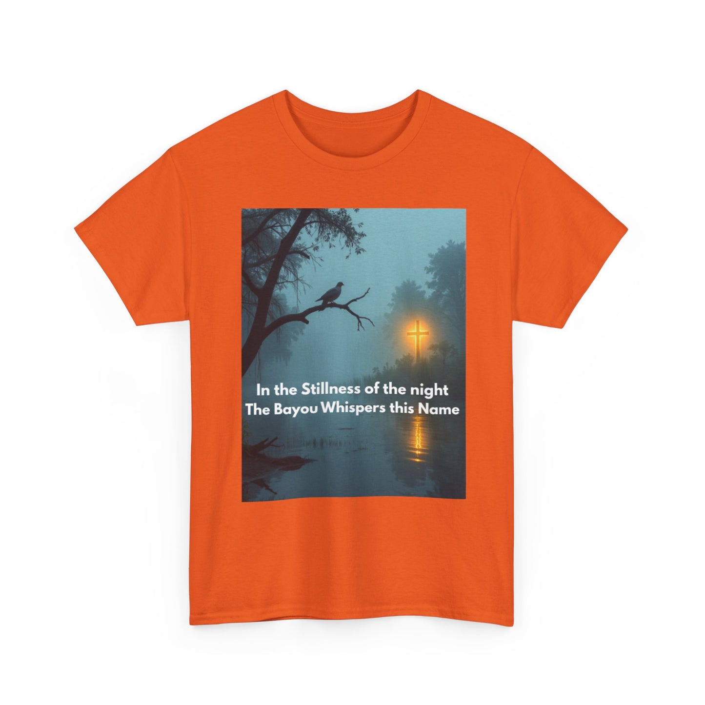 Bayou Night Tee — "In the Stillness of the Night The Bayou Whispers its Name" Graphic Shirt