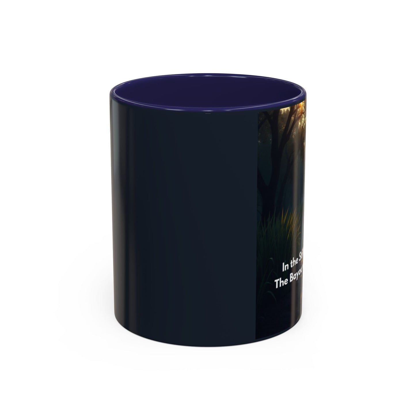 Bayou Night Coffee Mug — 'In the Stillness of the Night, The Bayou Whispers His Name' Accent Mug