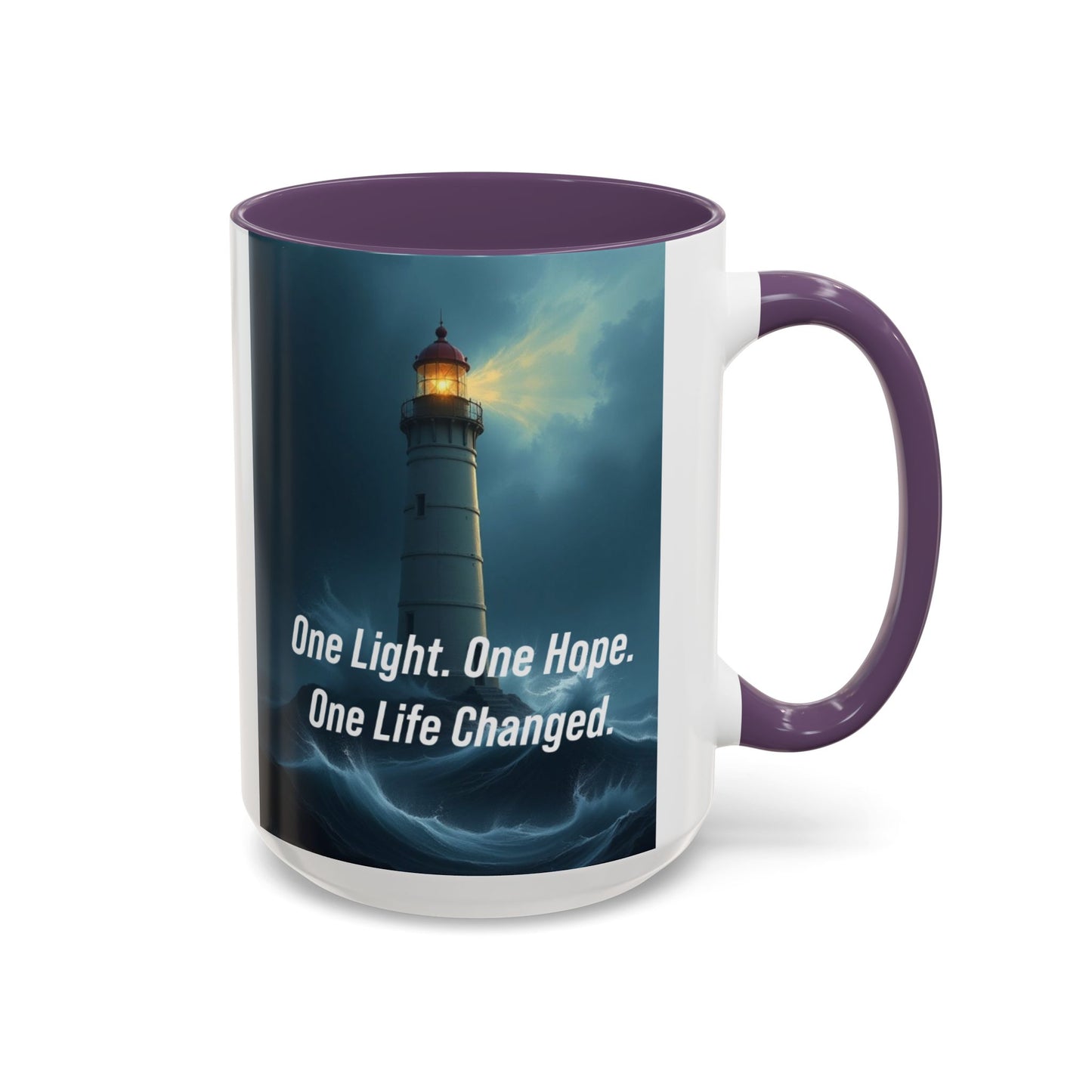 Lighthouse 'One Light, One Hope' Accent Coffee Mug