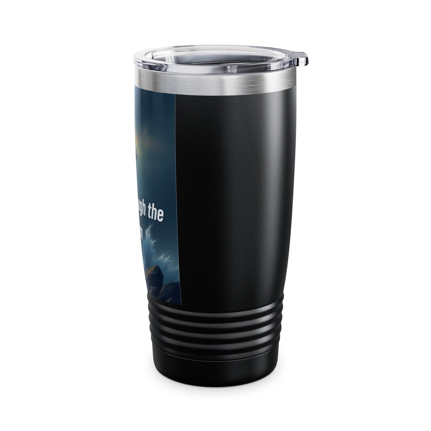Faith Through the Storm 20oz Tumbler - Lighthouse Inspirational Travel Mug