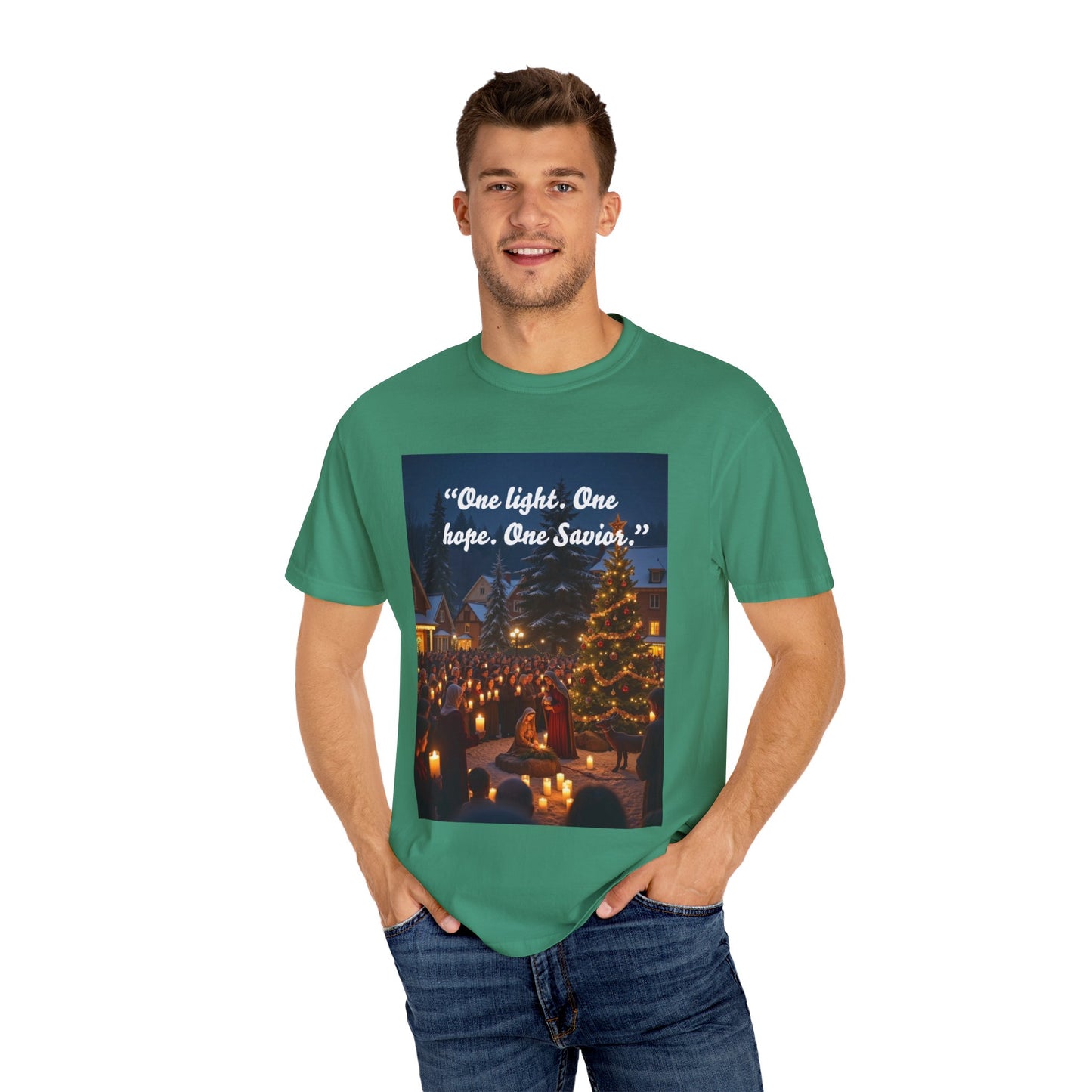 Garment-Dyed T-Shirt with Inspirational Quote