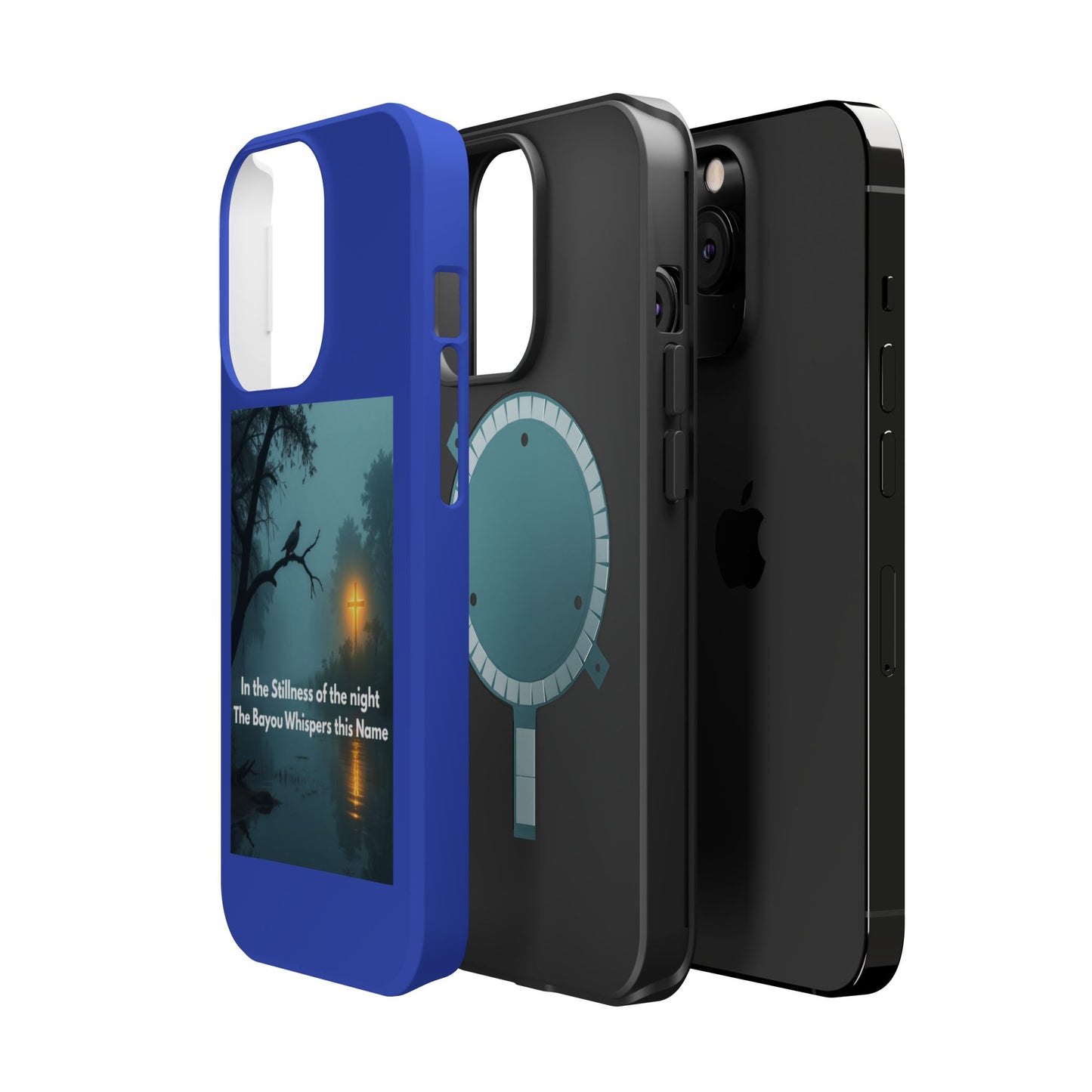 Magnetic Impact-Resistant Phone Case — Bayou Night Scene with Poem
