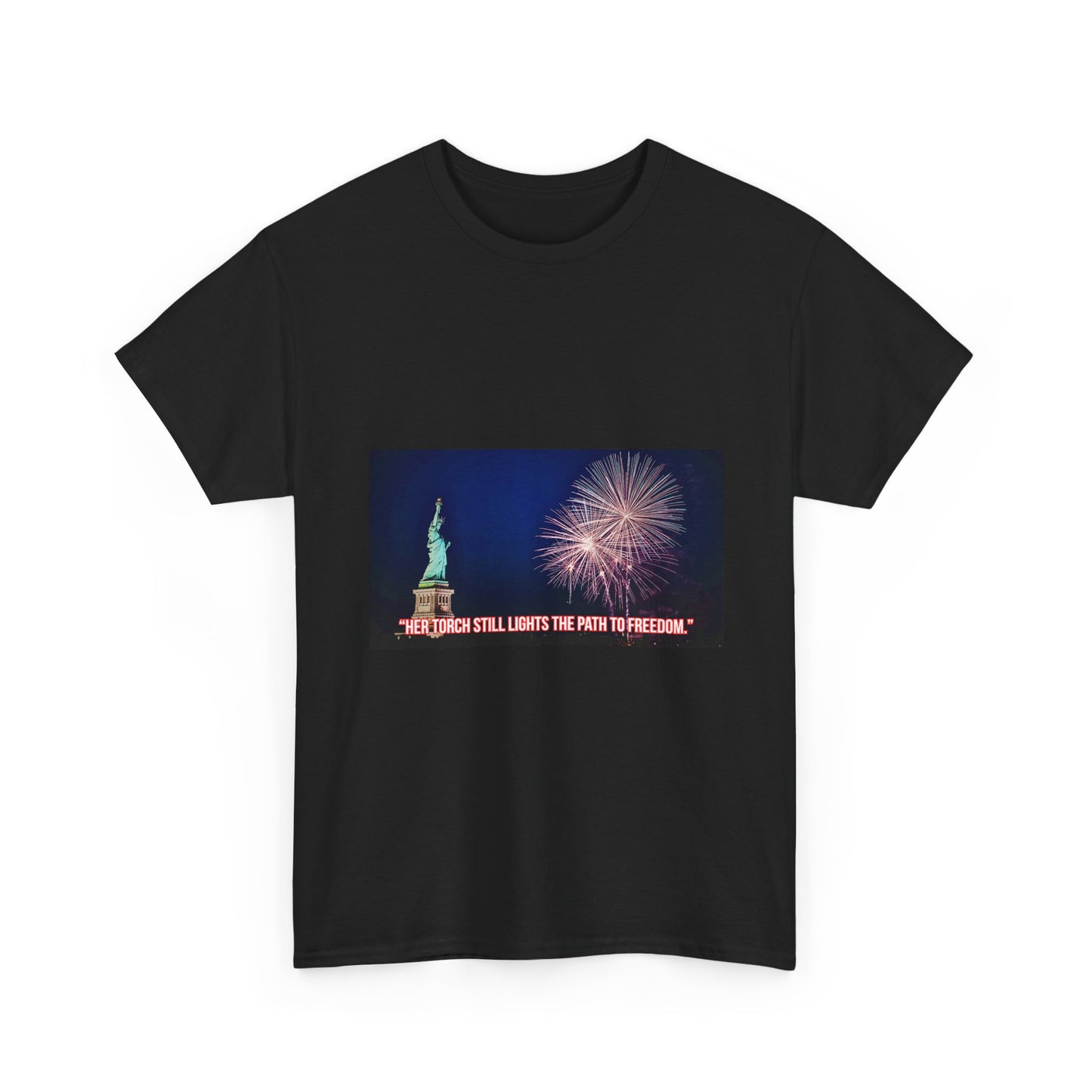 Liberty Fireworks T-Shirt — Statue of Liberty 4th of July Tee