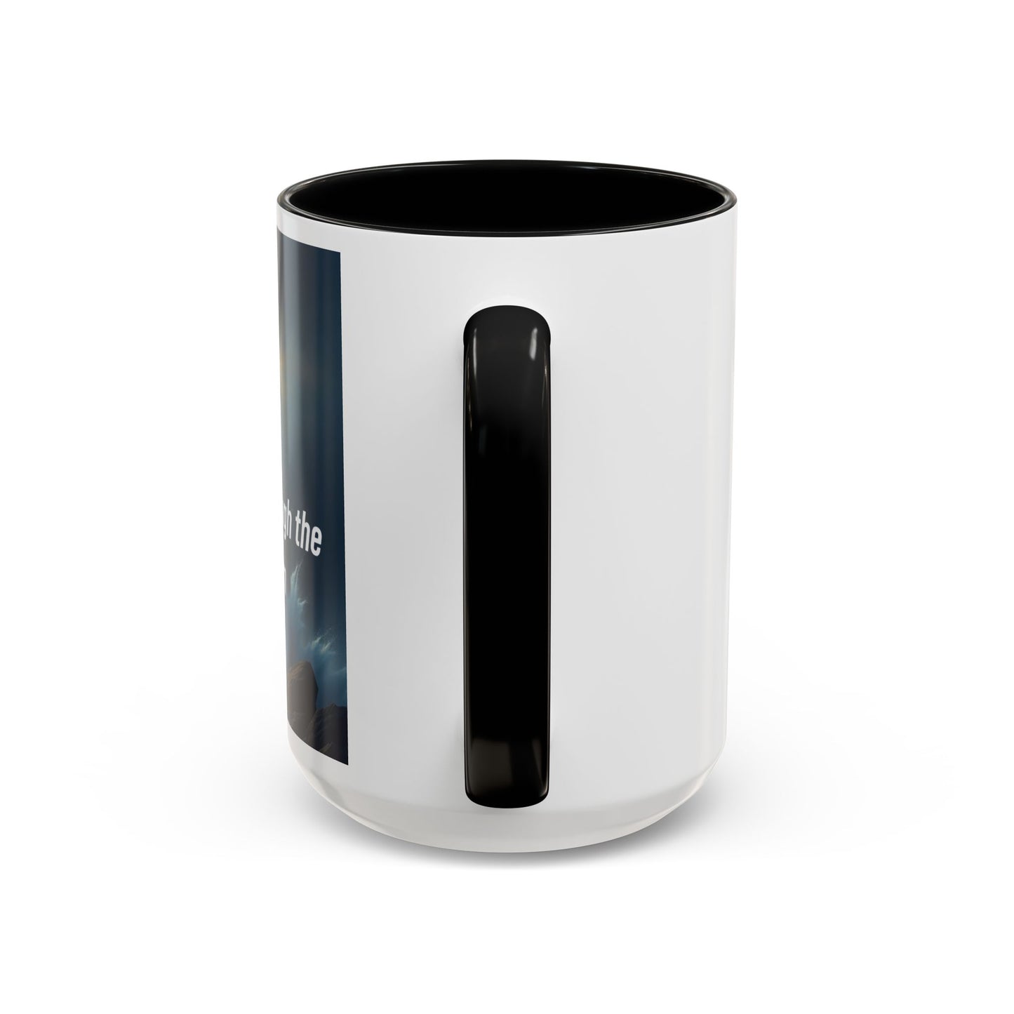 Faith Through the Storm Lighthouse Coffee Mug - Inspirational Ceramic Accent Mug