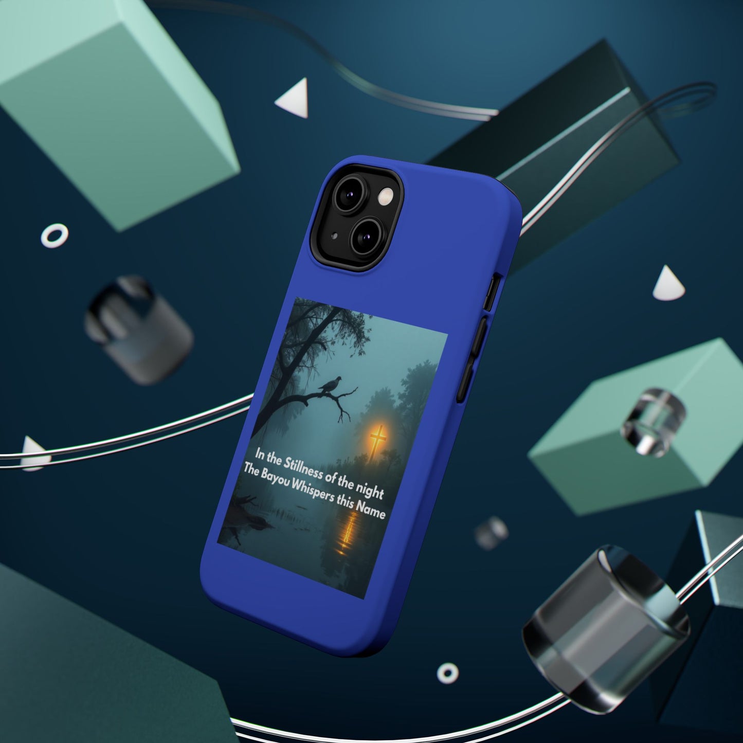 Magnetic Impact-Resistant Phone Case — Bayou Night Scene with Poem