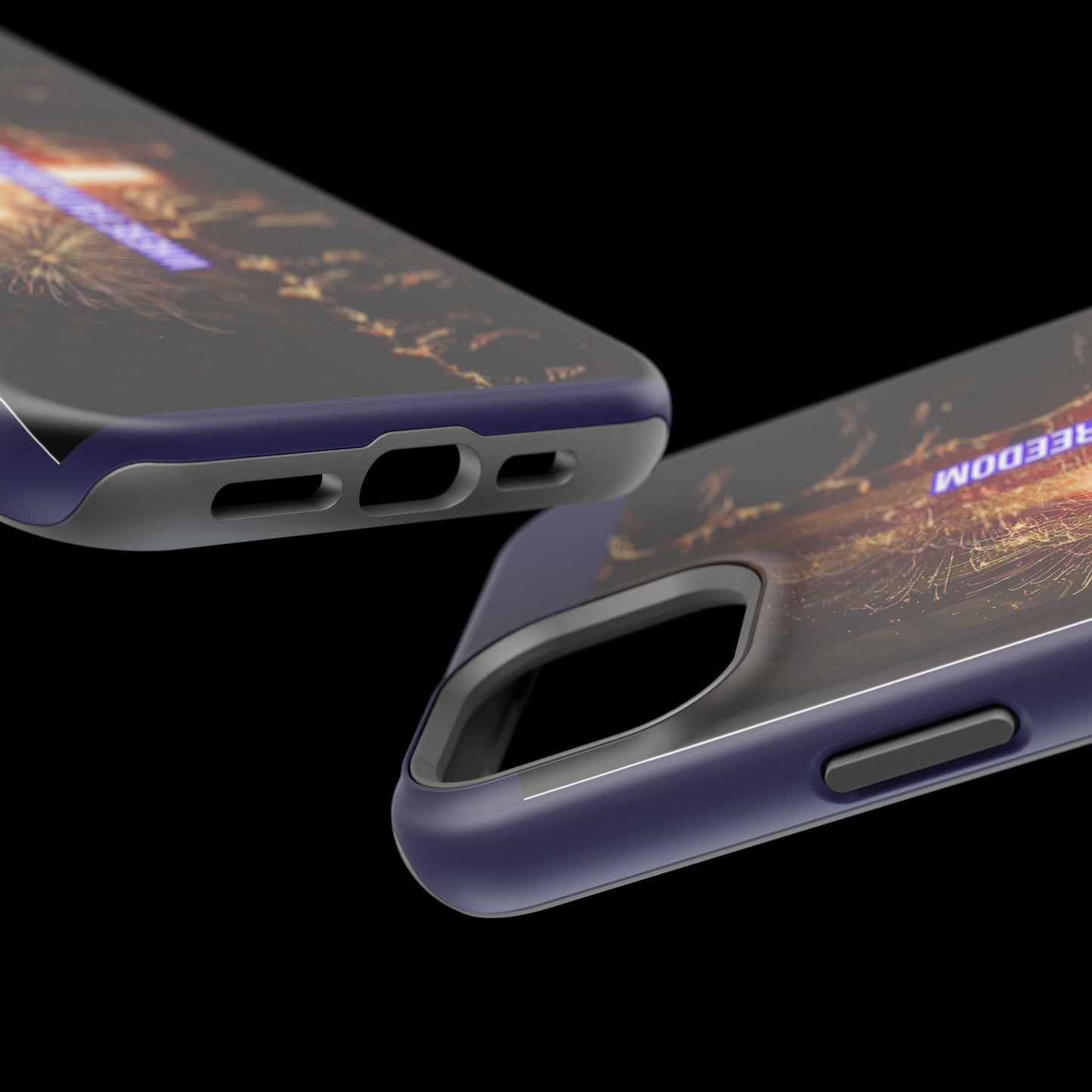 Christian Cross iPhone Case — “Where Faith Meets Freedom” Magnetic Impact-Resistant Phone Case