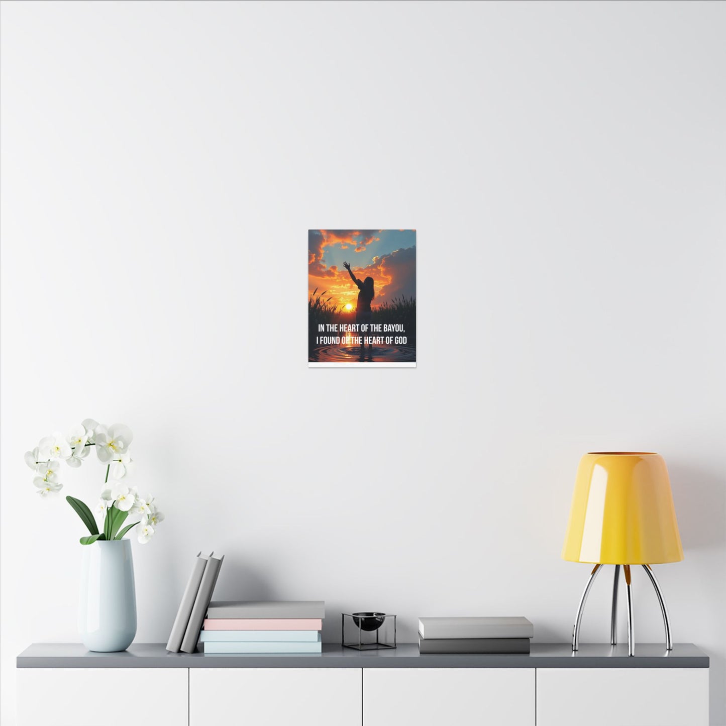Faith-Inspired Bayou Sunset Canvas - "In the Heart of the Bayou, I Found the Heart of God"