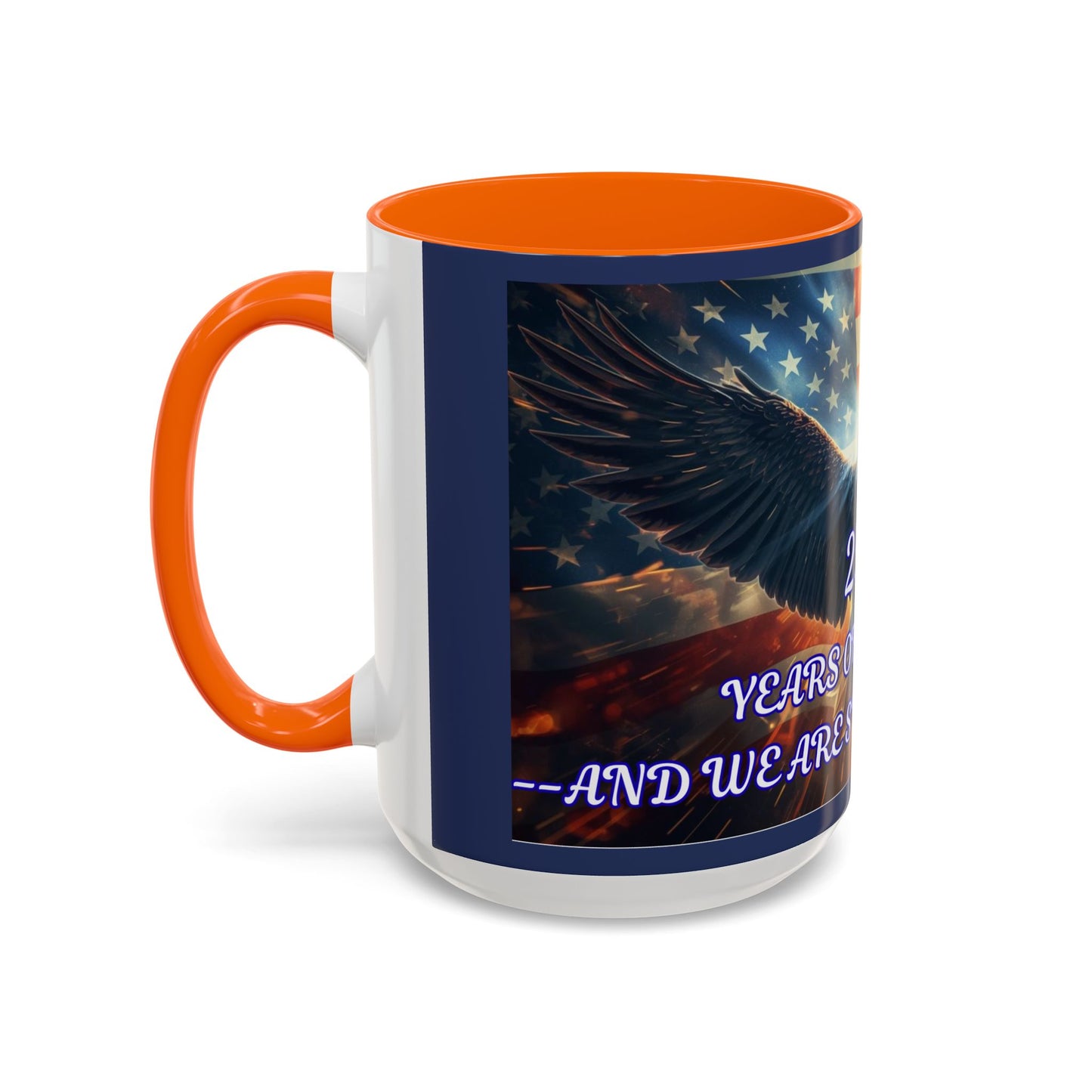 Patriotic Eagle Coffee Mug – "250 Years of Freedom" Accent Mug