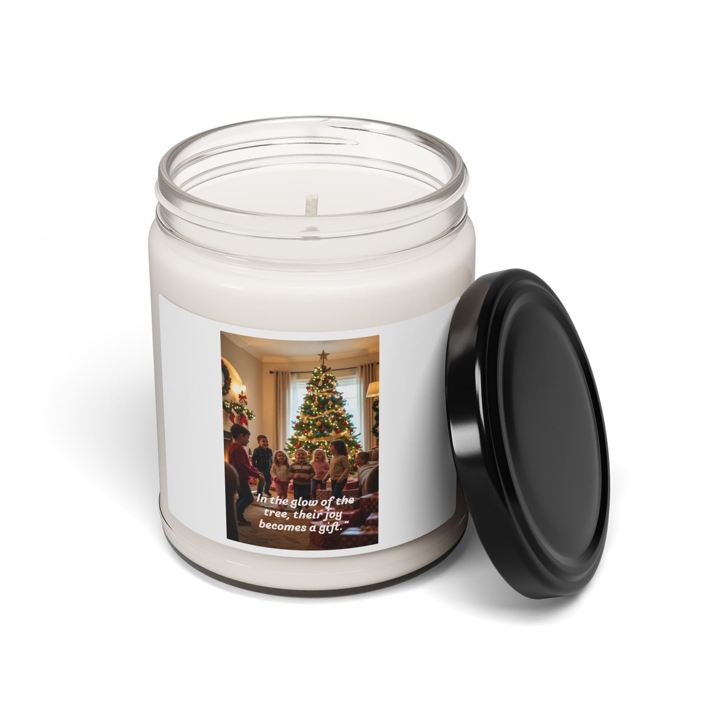 Holiday Spirit Scented Soy Candle, 9oz – Cozy Home Decor, Christmas Gift, Relaxation, Aromatherapy, Hand-Poured Candle