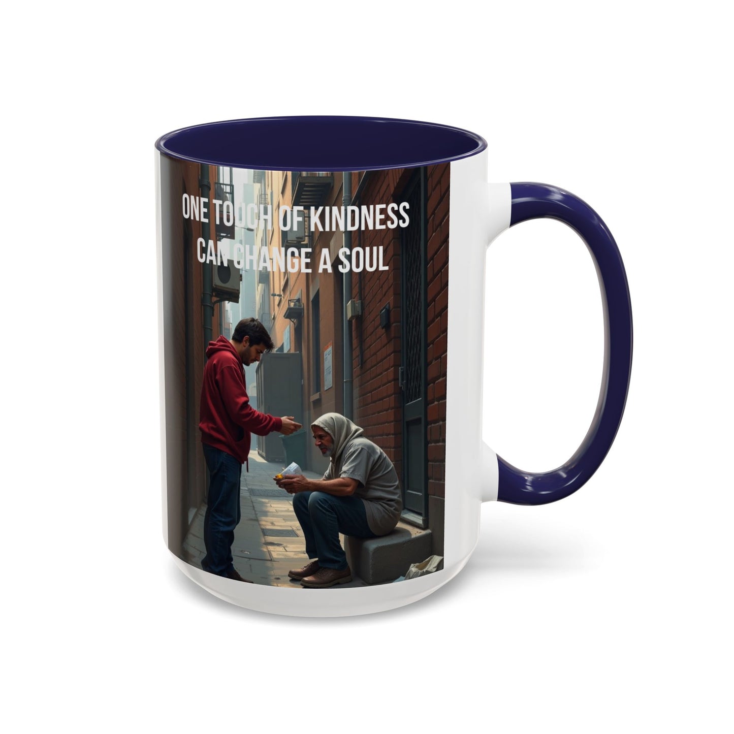 Kindness Quote Coffee Mug – "One Touch of Kindness Can Change a Soul" Accent Mug