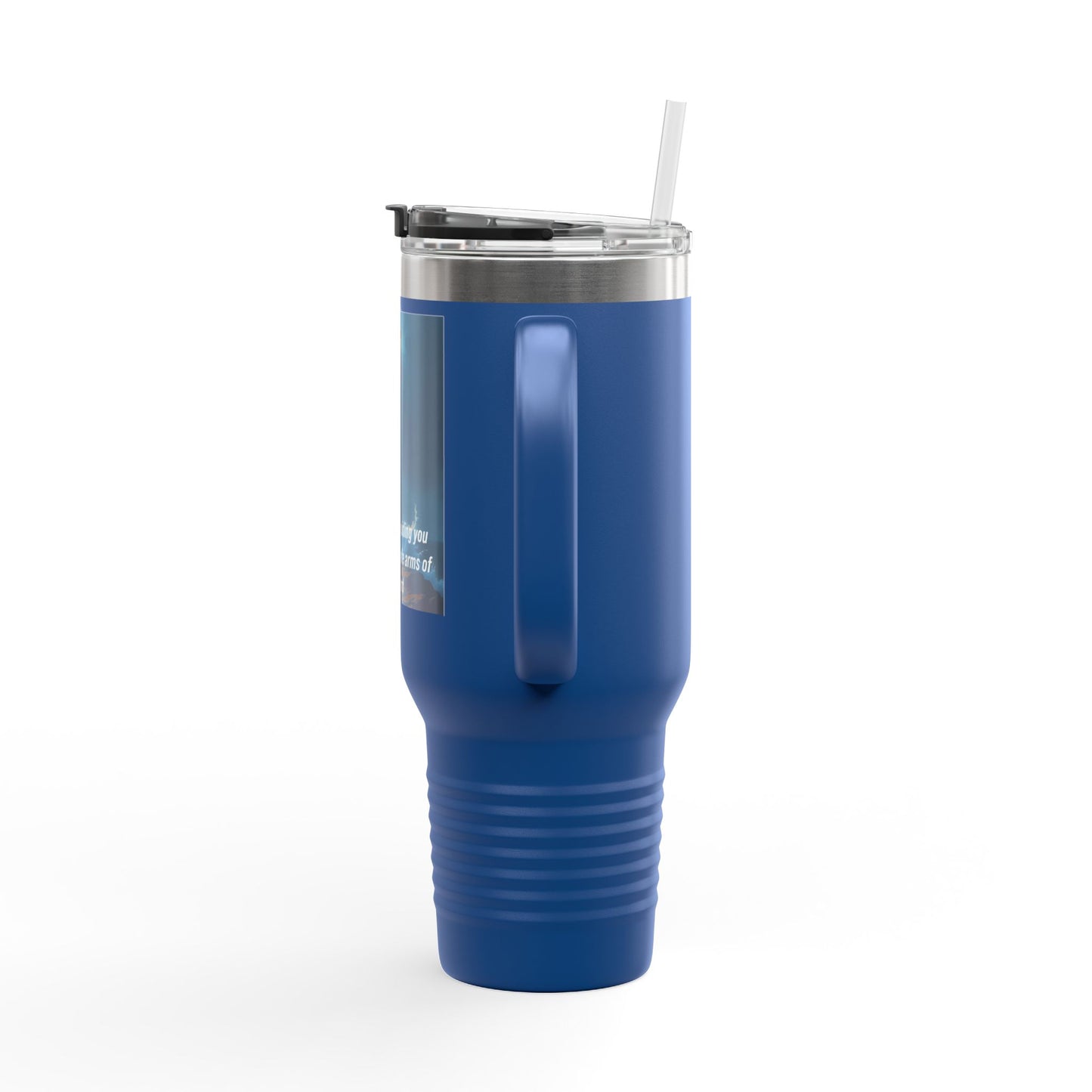 40oz Insulated Travel Mug – Lighthouse 'The light is guiding you home to the safe arms of the Lord'