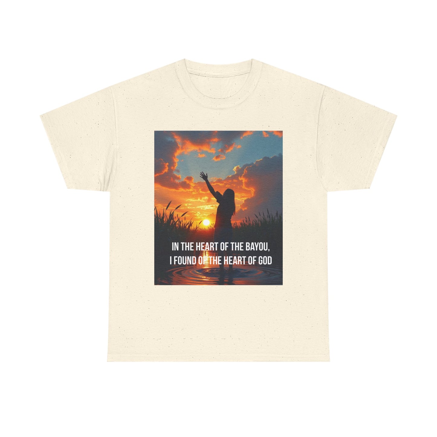 Bayou Sunrise Faith T-Shirt — "In the Heart of the Bayou, I Found the Heart of God" Christian Tee