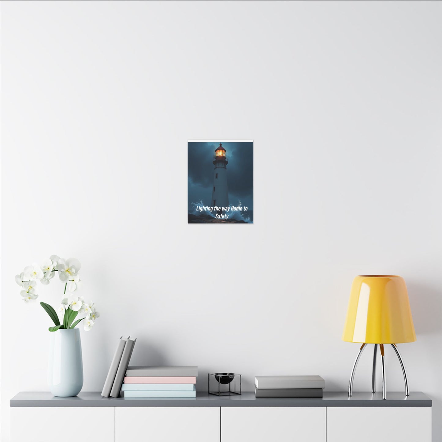 Lighthouse Canvas Wall Art — "Lighting the Way Home to Safety"