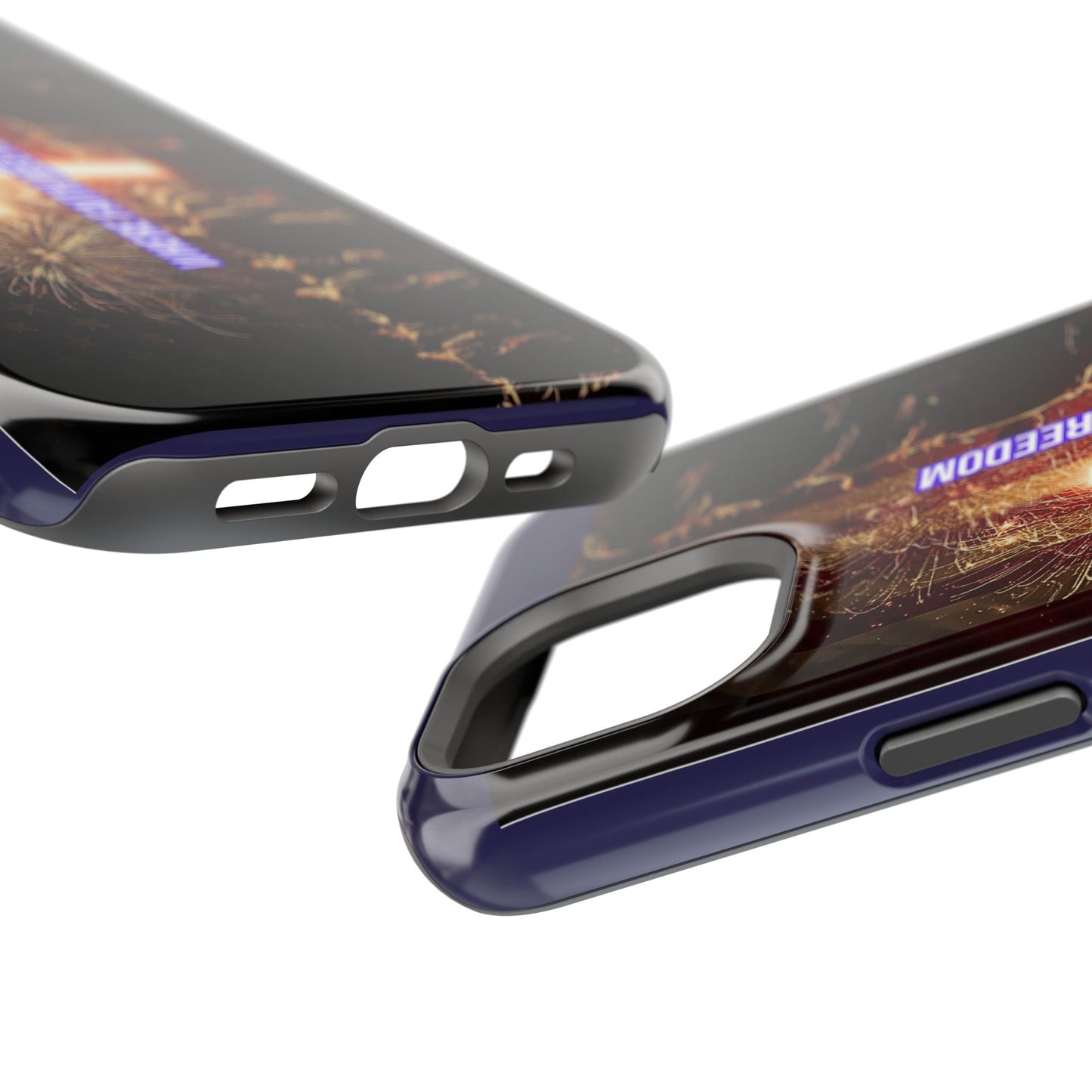 Christian Cross iPhone Case — “Where Faith Meets Freedom” Magnetic Impact-Resistant Phone Case