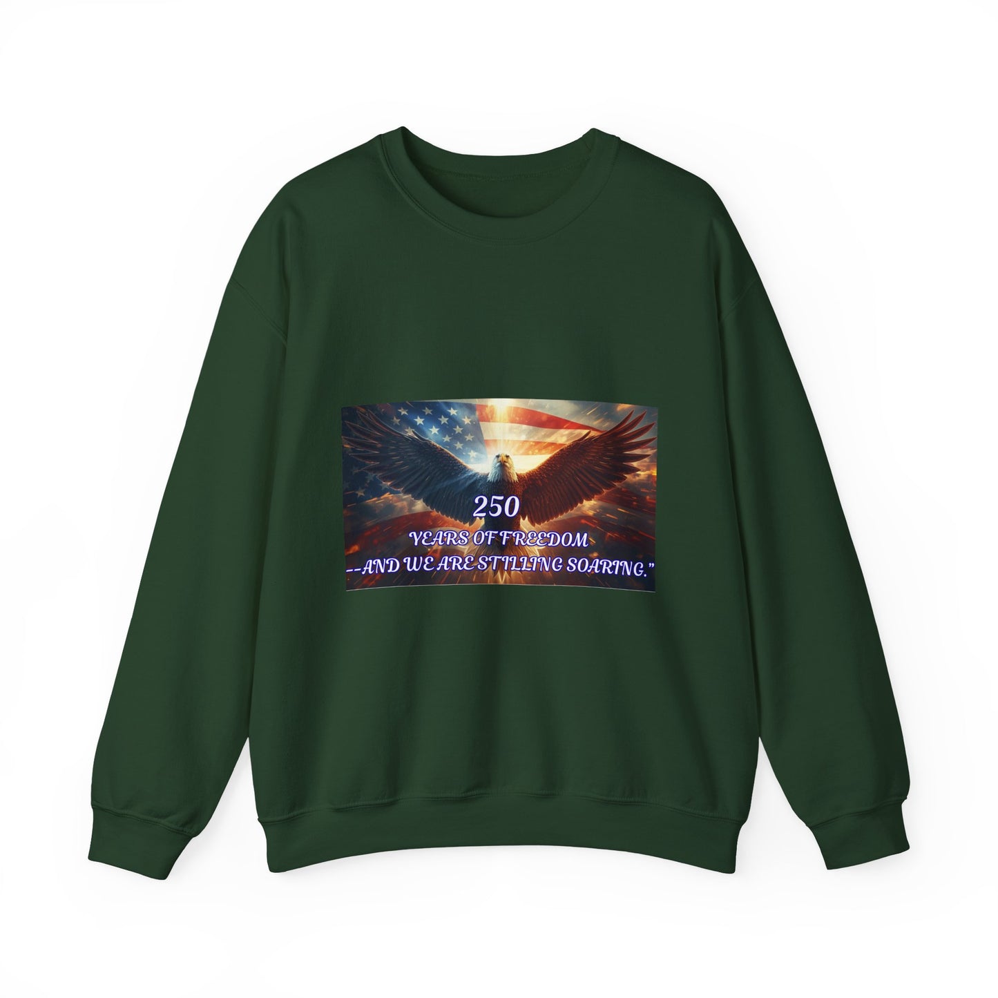 Crewneck Sweatshirt — 250 Years of Freedom Eagle Flag Tribute