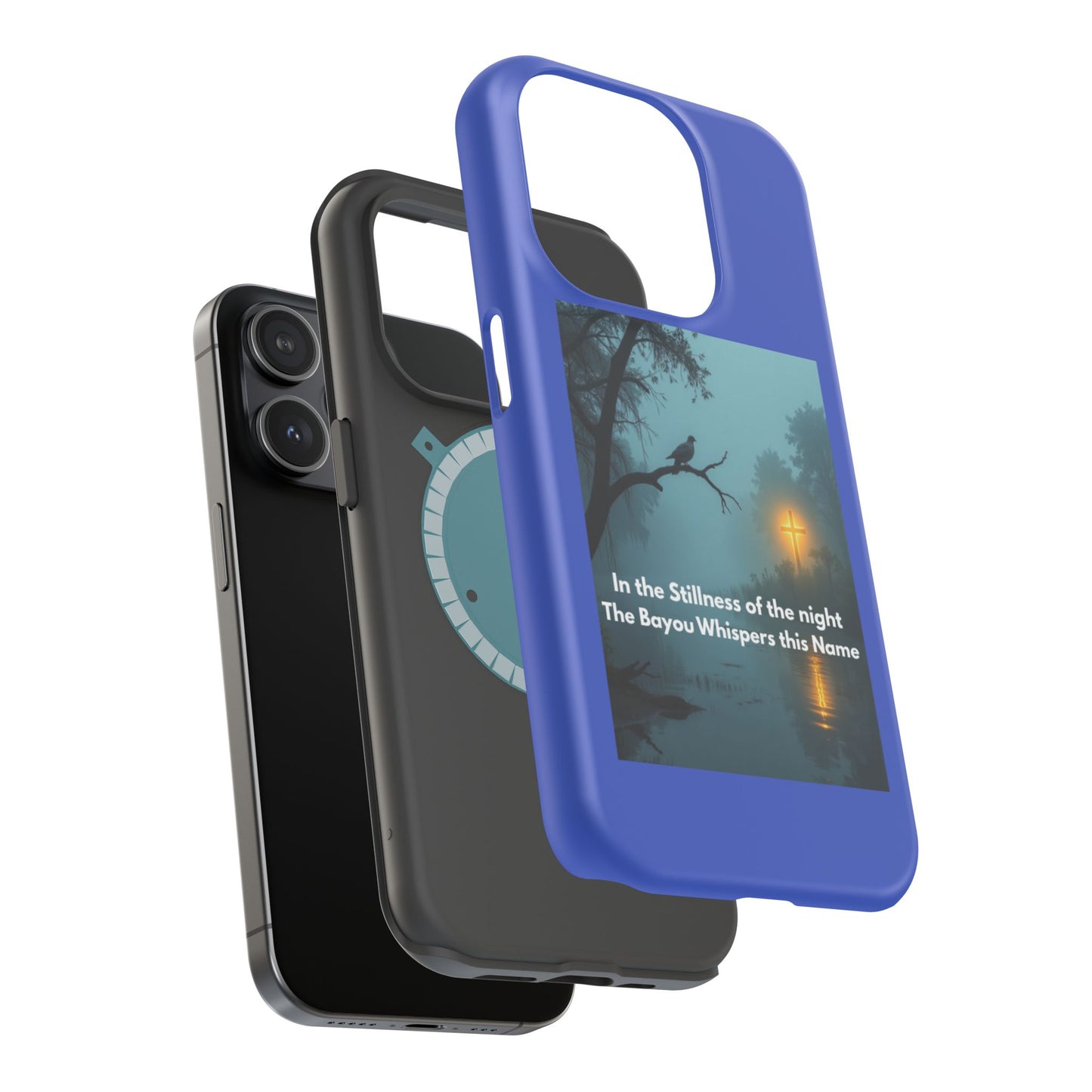 Magnetic Impact-Resistant Phone Case — Bayou Night Scene with Poem