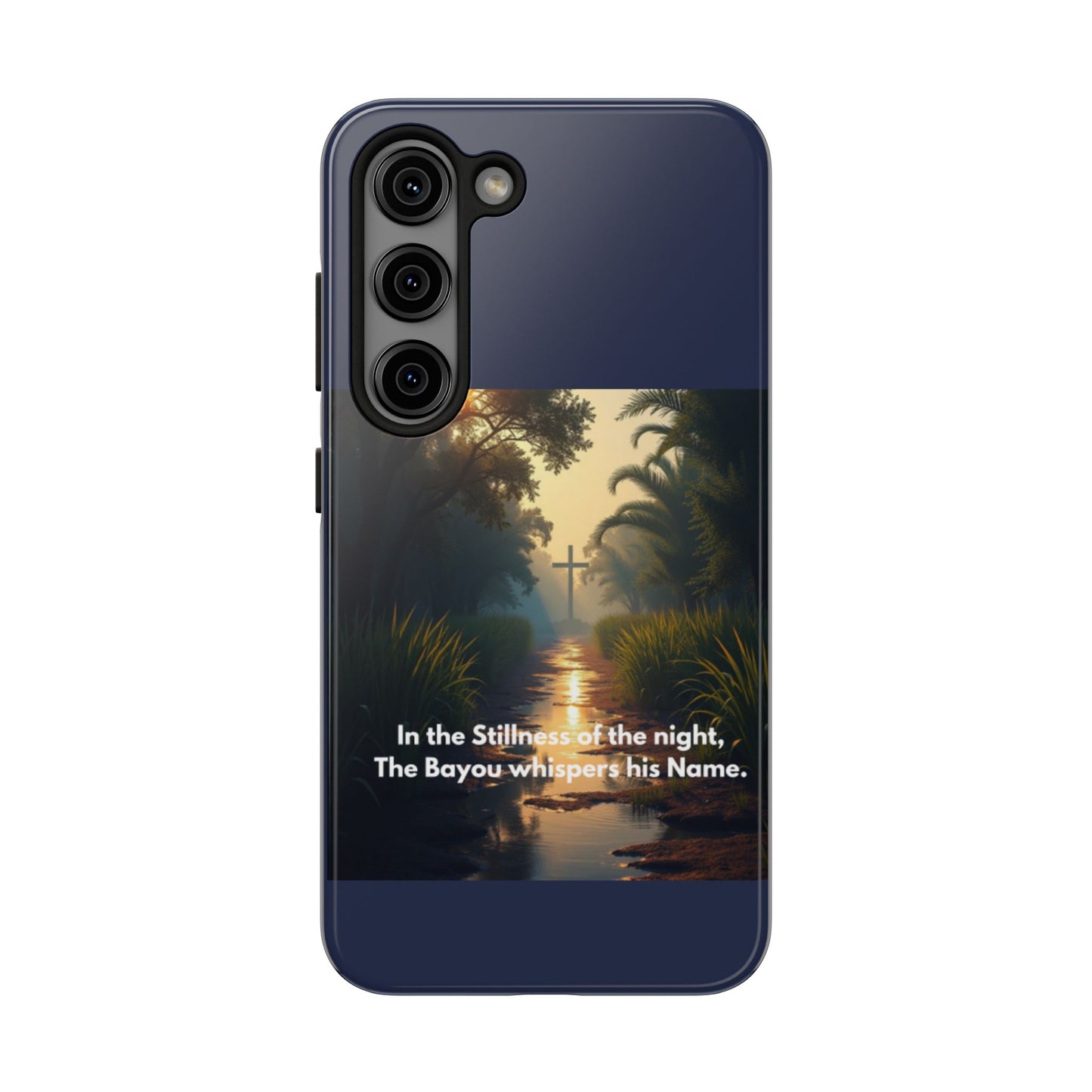 Bayou Cross Phone Case — "In the Stillness of the Night, The Bayou Whispers His Name"