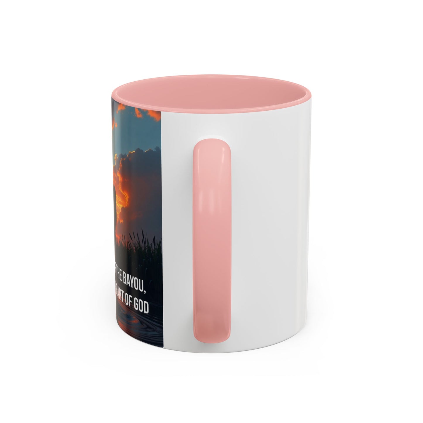 Inspirational Bayou Coffee Mug — "In the Heart of the Bayou, I Found God"