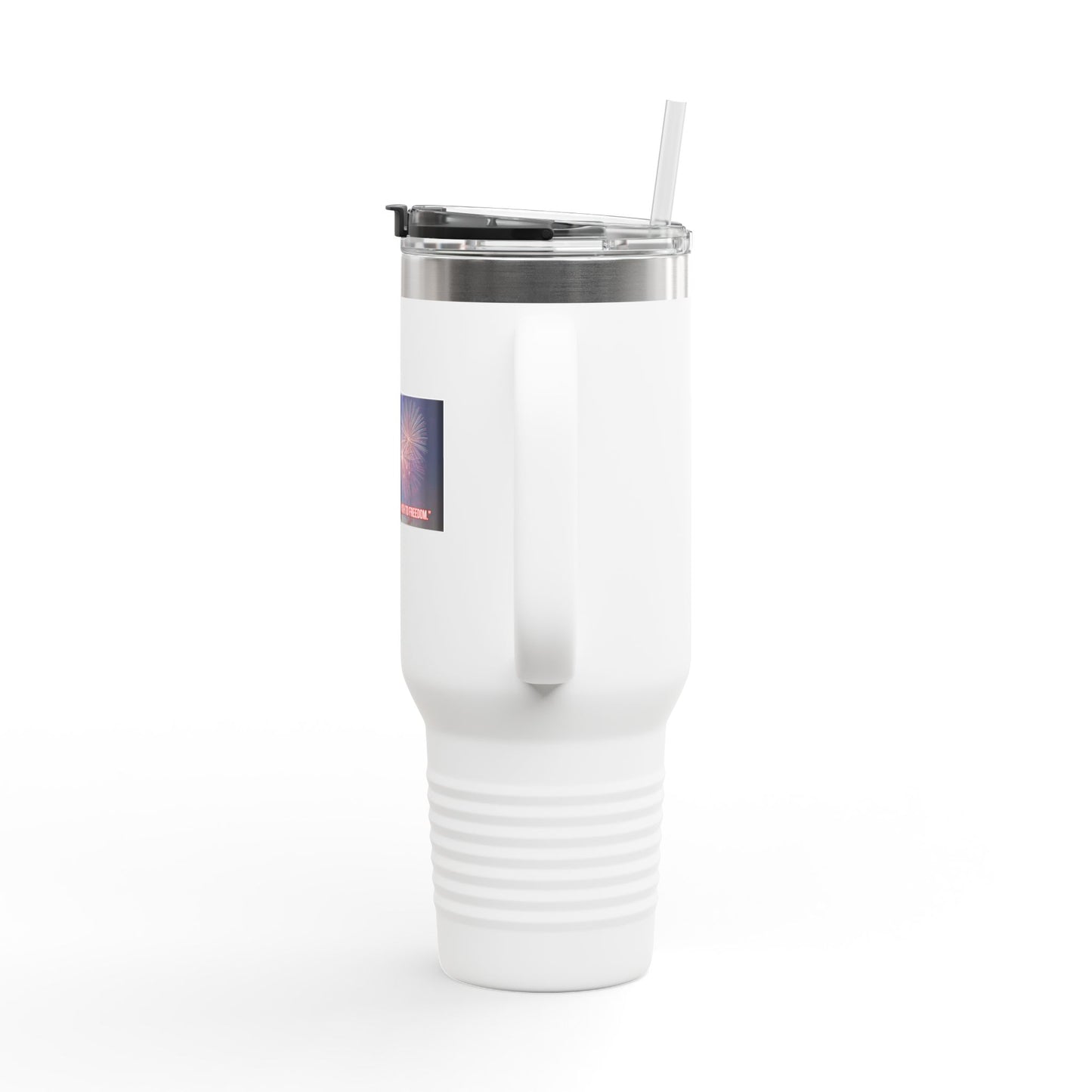 40oz Insulated Travel Mug — Statue of Liberty Fireworks Design