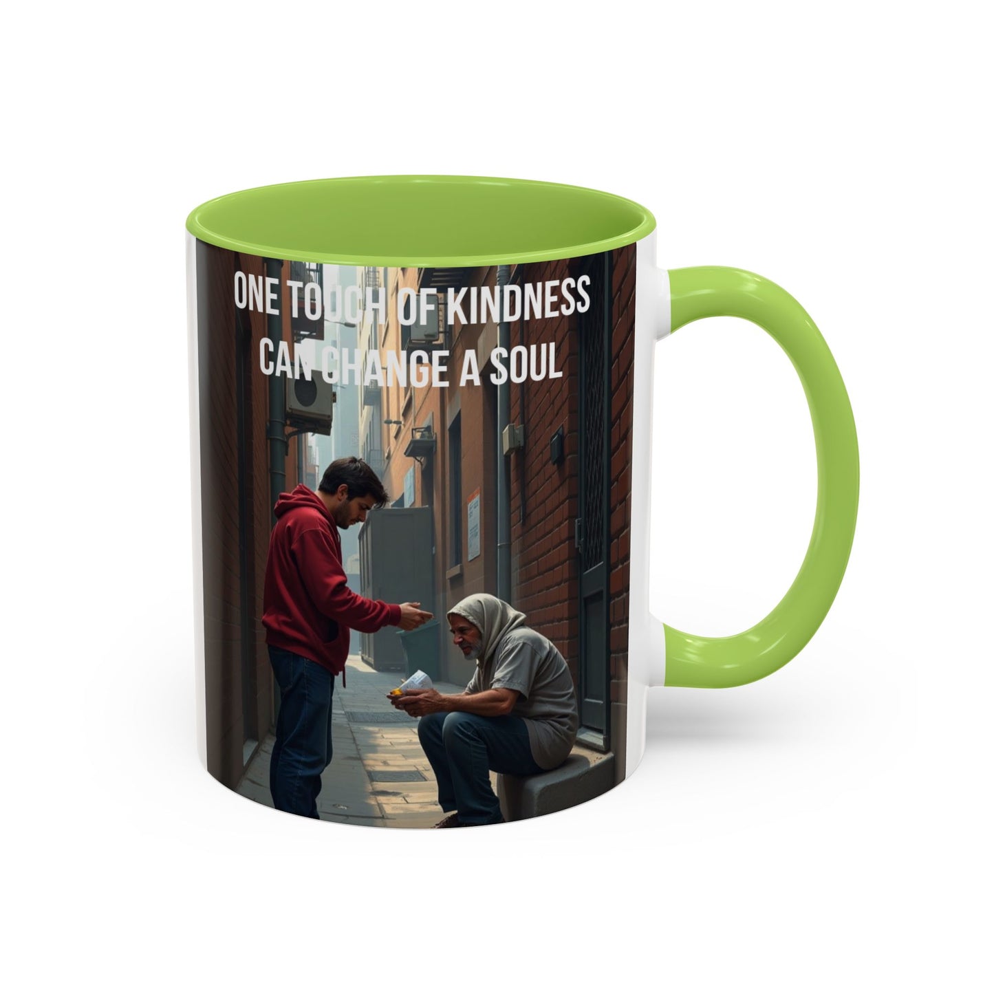 Kindness Quote Coffee Mug – "One Touch of Kindness Can Change a Soul" Accent Mug