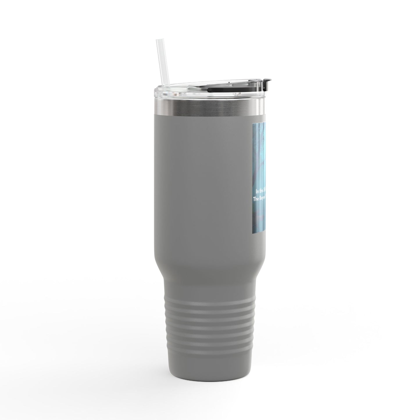 40oz Insulated Travel Mug — Moody Forest Nightscape with Quote
