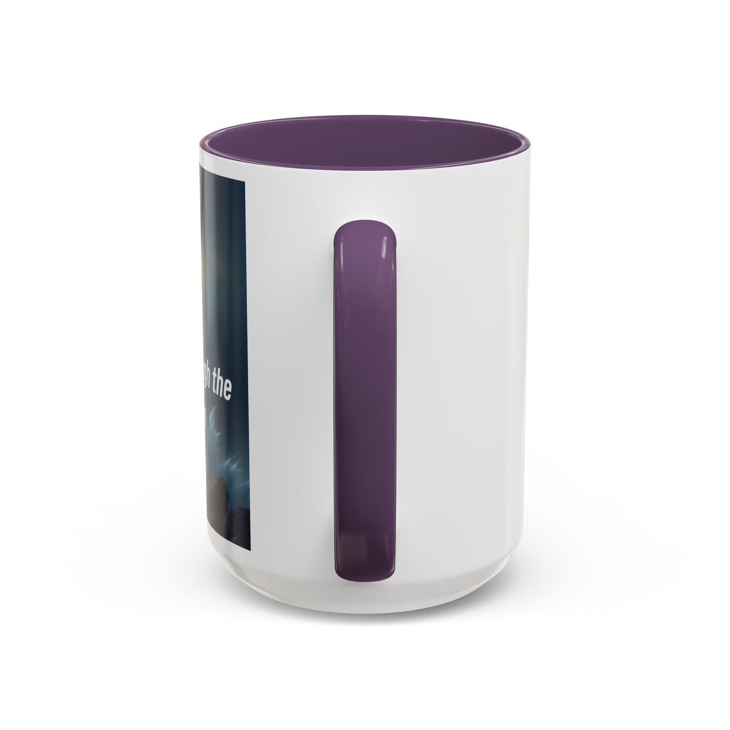 Faith Through the Storm Lighthouse Coffee Mug - Inspirational Ceramic Accent Mug