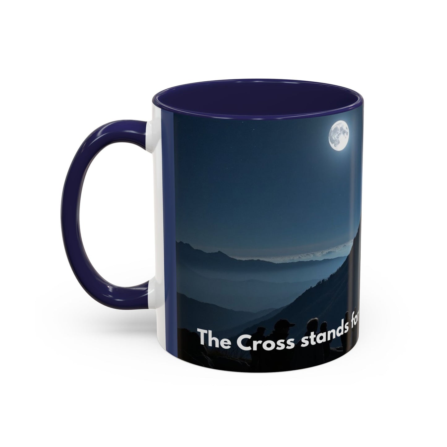 Patriotic Faith Coffee Mug — 'The Eagle Stands for Freedom' 11/15oz Accent Mug