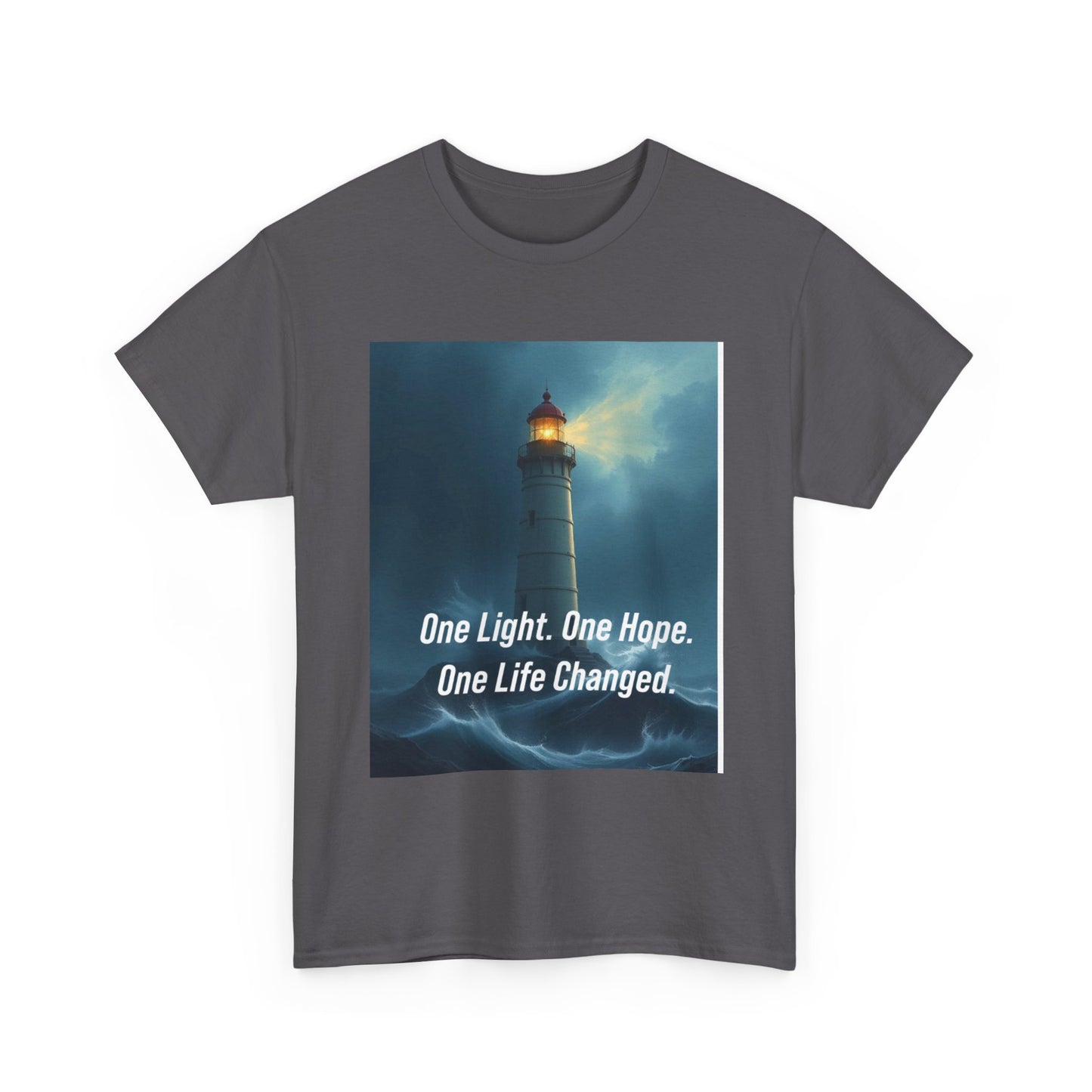Lighthouse Tee — "One Light. One Hope. One Life Changed." Inspirational Graphic T-Shirt