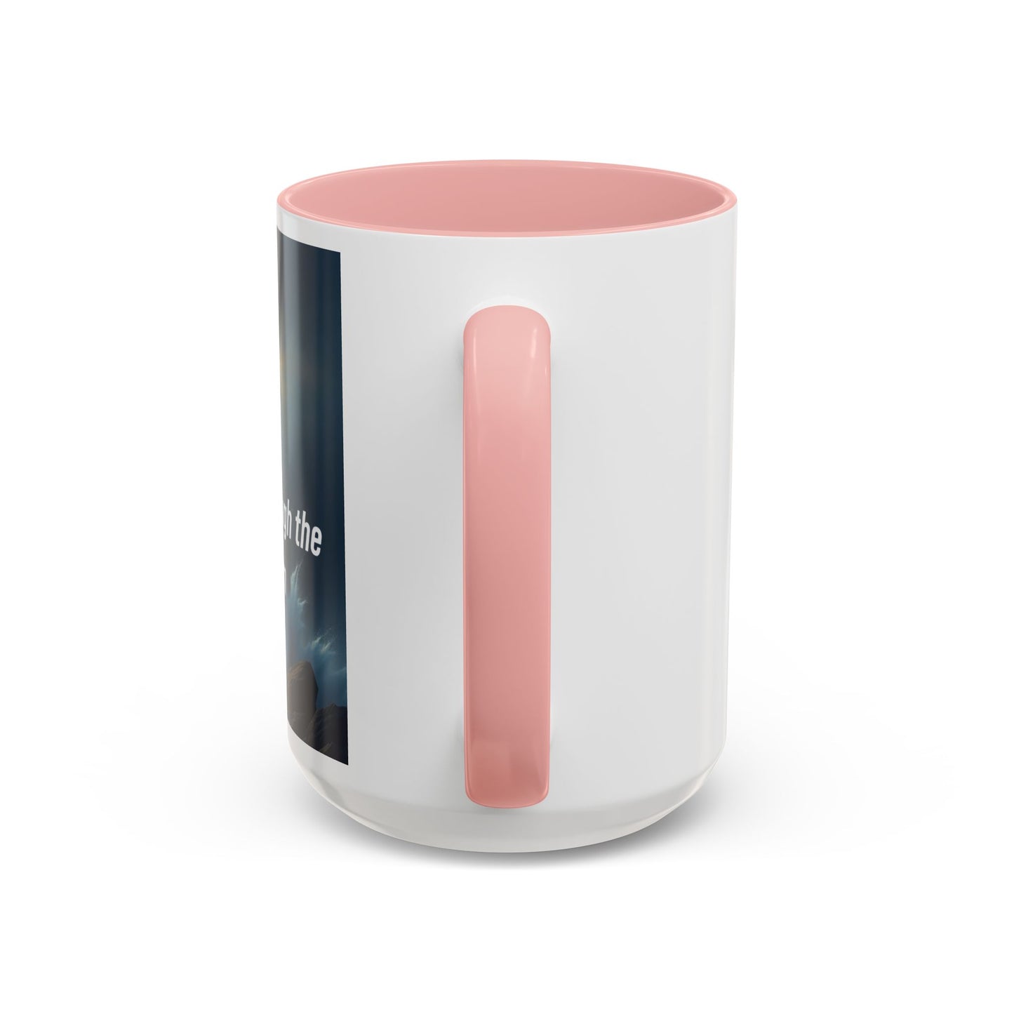 Faith Through the Storm Lighthouse Coffee Mug - Inspirational Ceramic Accent Mug
