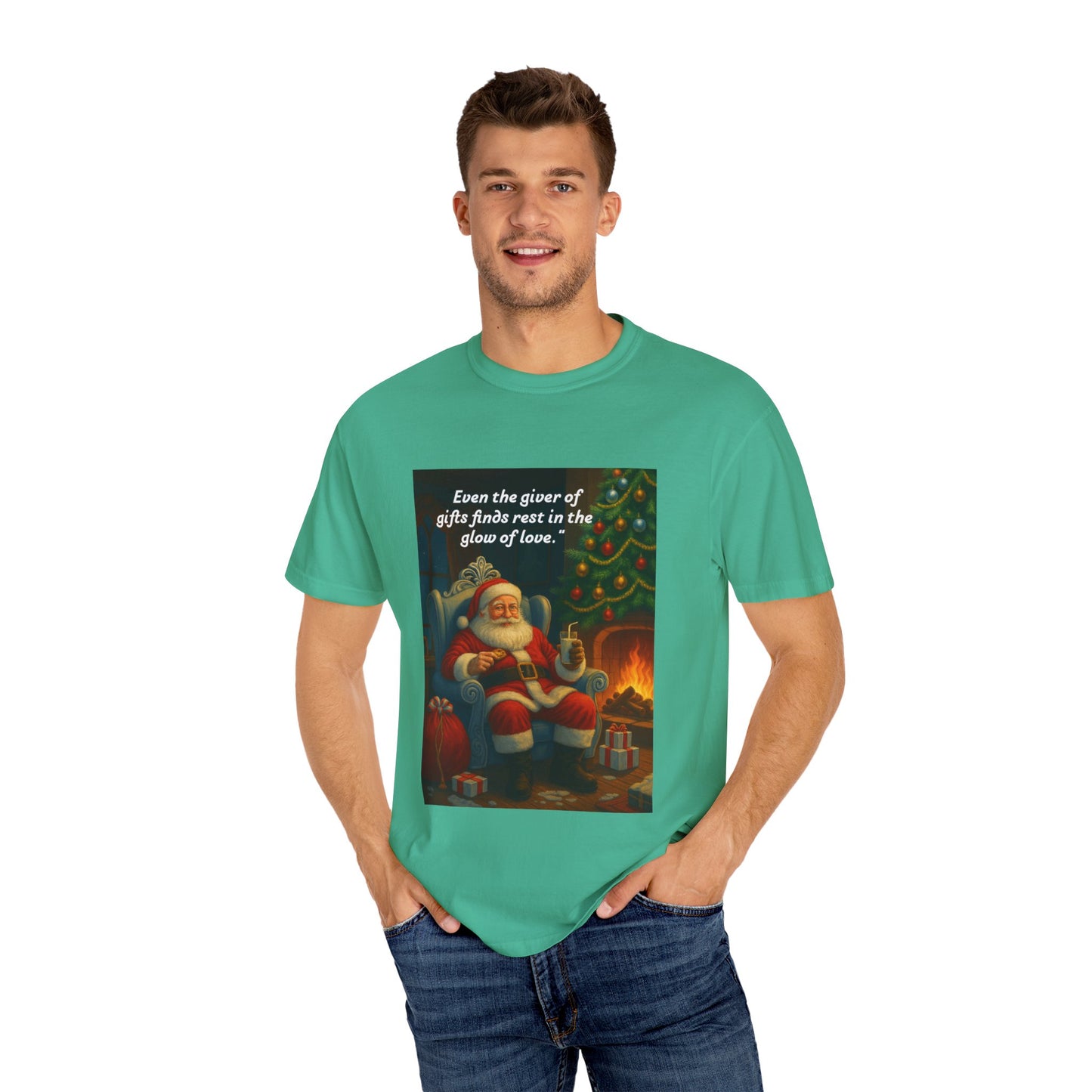 Cozy Holiday T-Shirt, Christmas Gift Tee, Santa Claus Shirt, Unisex Friends Apparel, Festive Fun T-Shirt, Gift for Him/Her