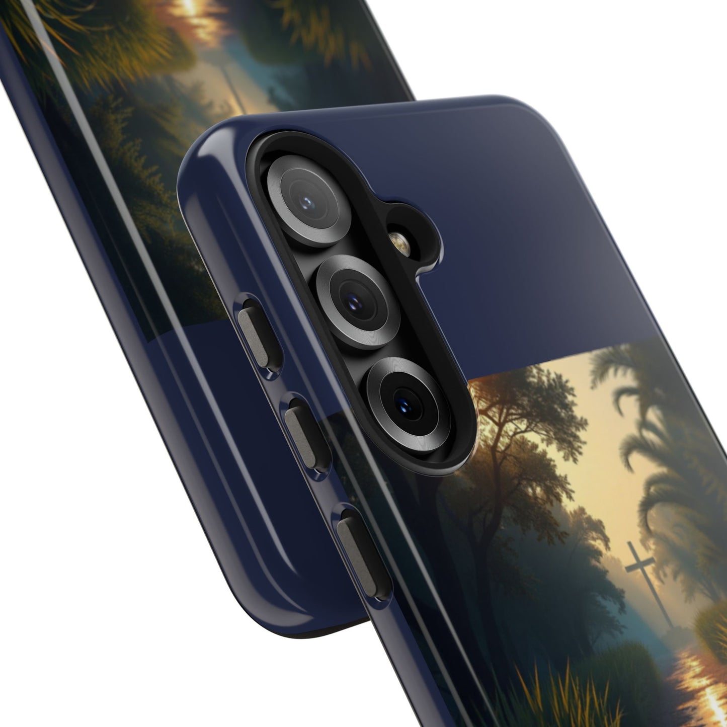 Bayou Cross Phone Case — "In the Stillness of the Night, The Bayou Whispers His Name"
