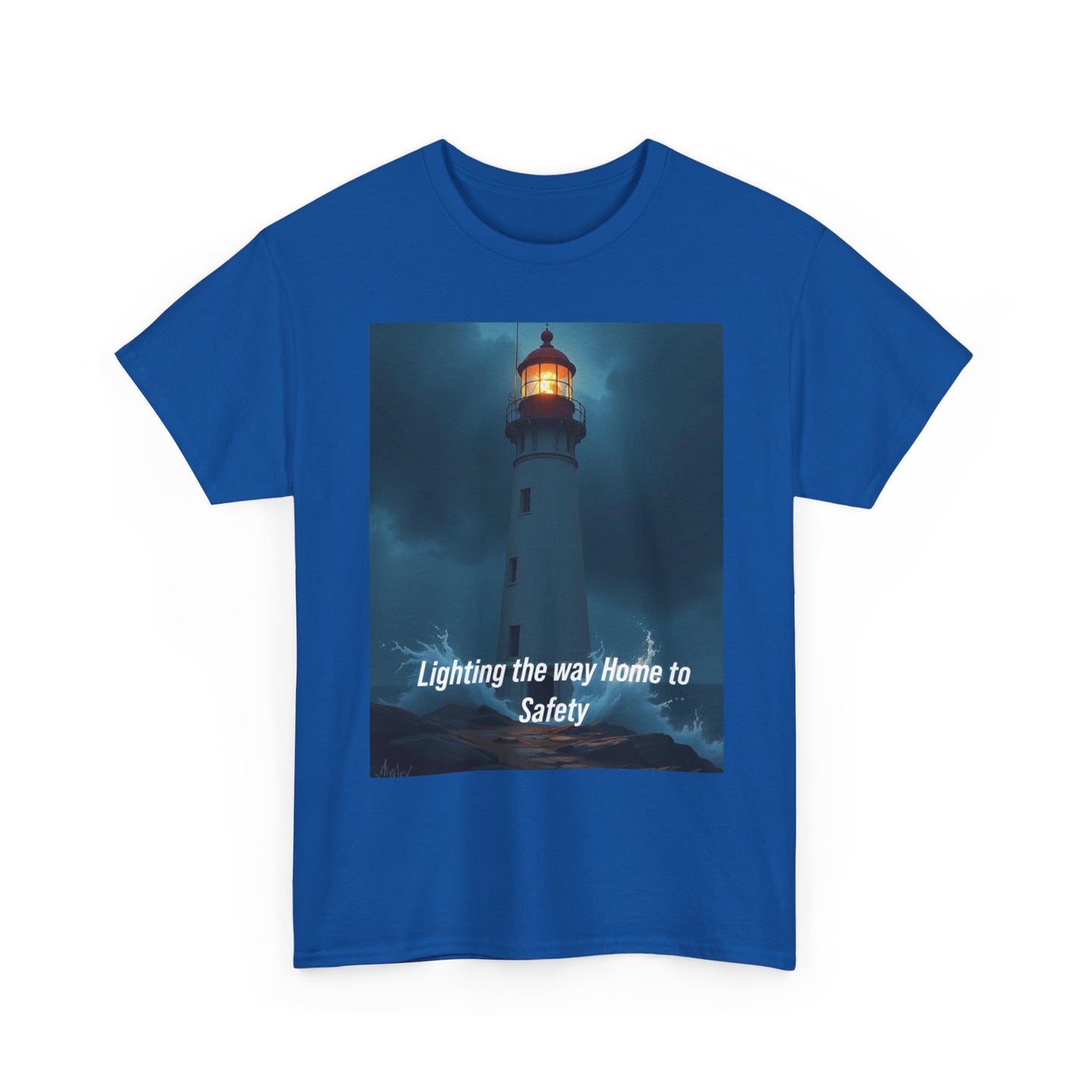Lighthouse Graphic Tee — "Lighting the Way Home to Safety"