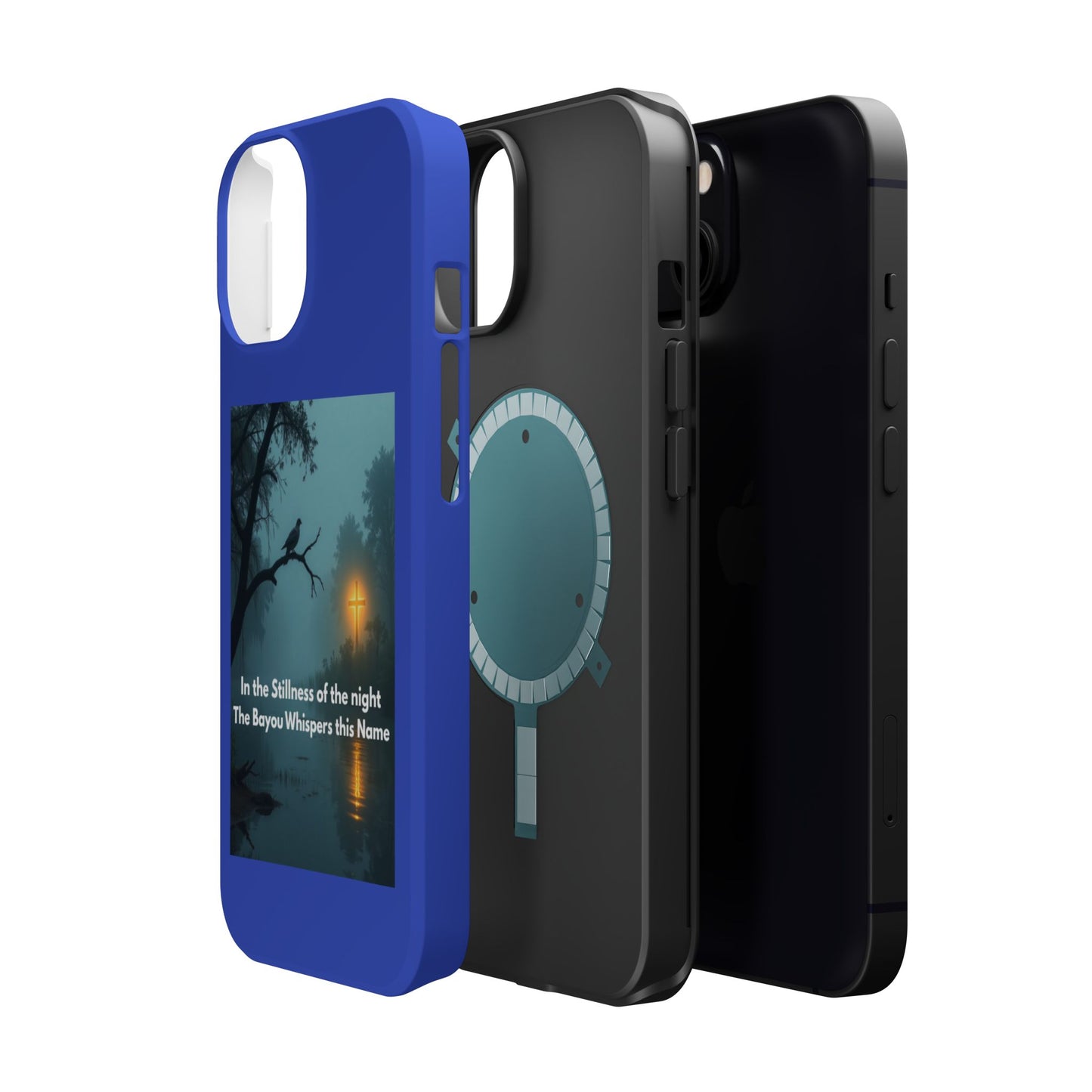 Magnetic Impact-Resistant Phone Case — Bayou Night Scene with Poem