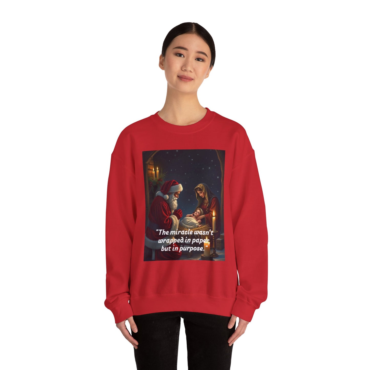 Cozy Holiday Sweatshirt with Heartwarming Quote 90