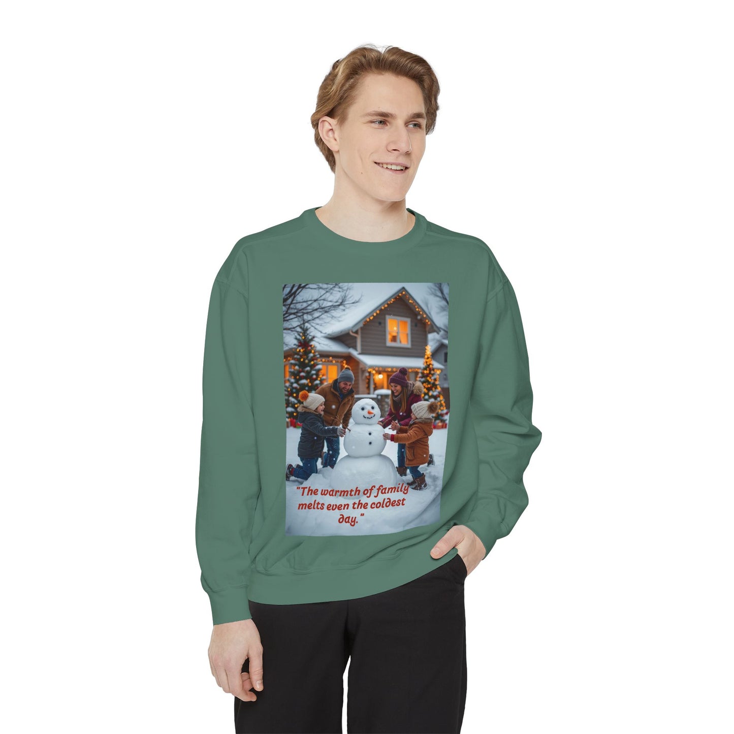 Winter Family Sweatshirt, Cozy Christmas Apparel, Holiday Gift, Unisex Sweater for Family Gatherings, Snowman Design