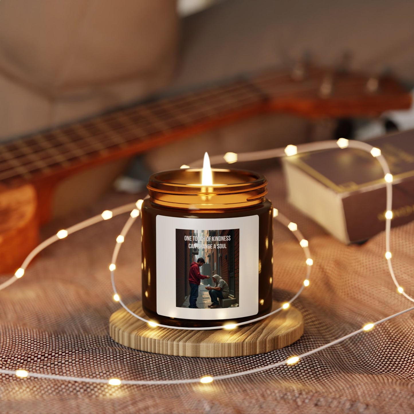 Soy Candle — 'One Act of Kindness' Amber Jar Scented Candle