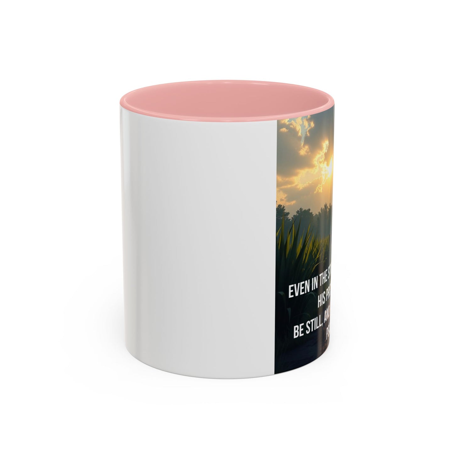 Inspirational Psalm 46:10 Coffee Mug — "Be Still" Accent Mug