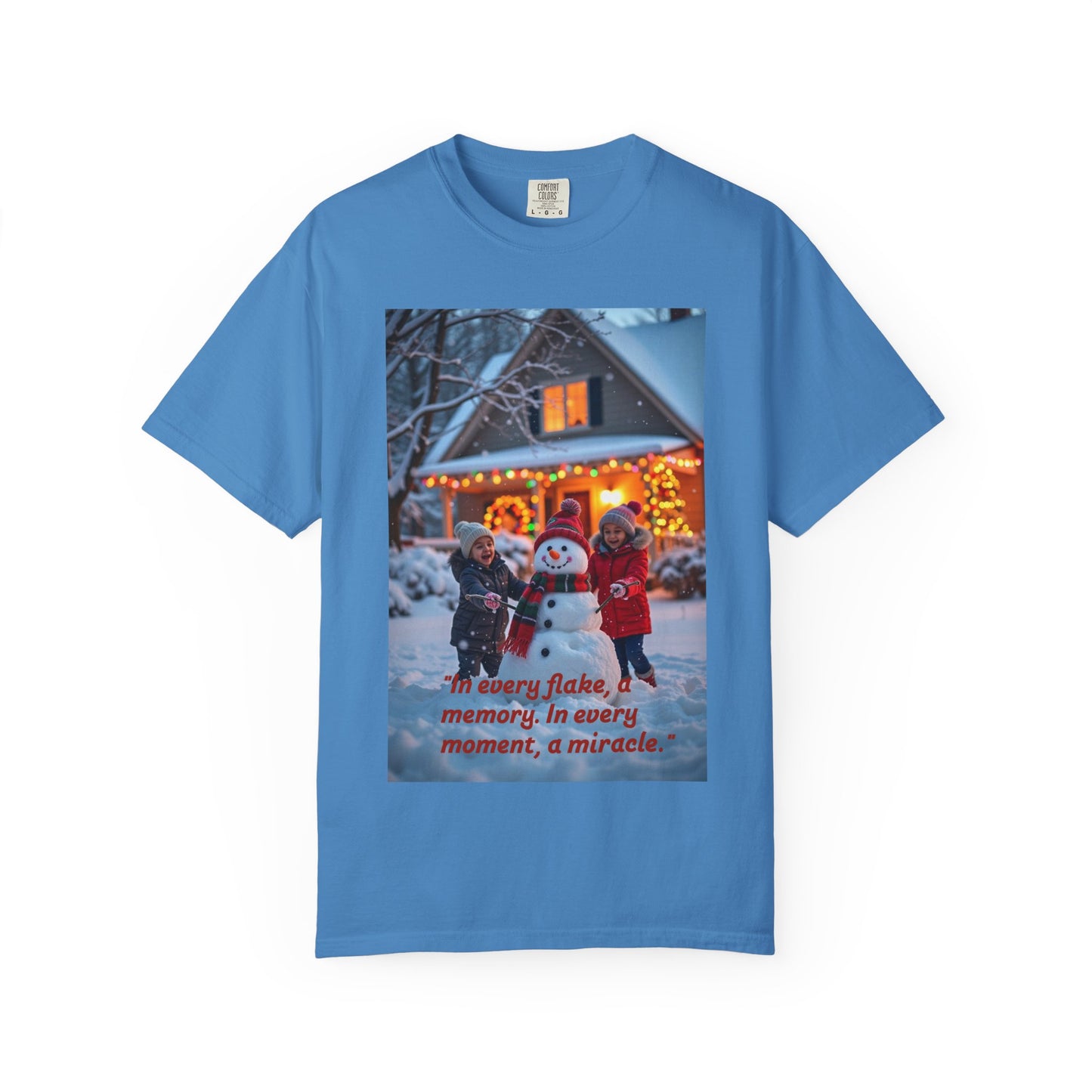 Holiday Memory T-shirt, Unisex Winter Tee, Snowman Shirt, Christmas Tee, Family Gathering Apparel, Winter Celebration Wear