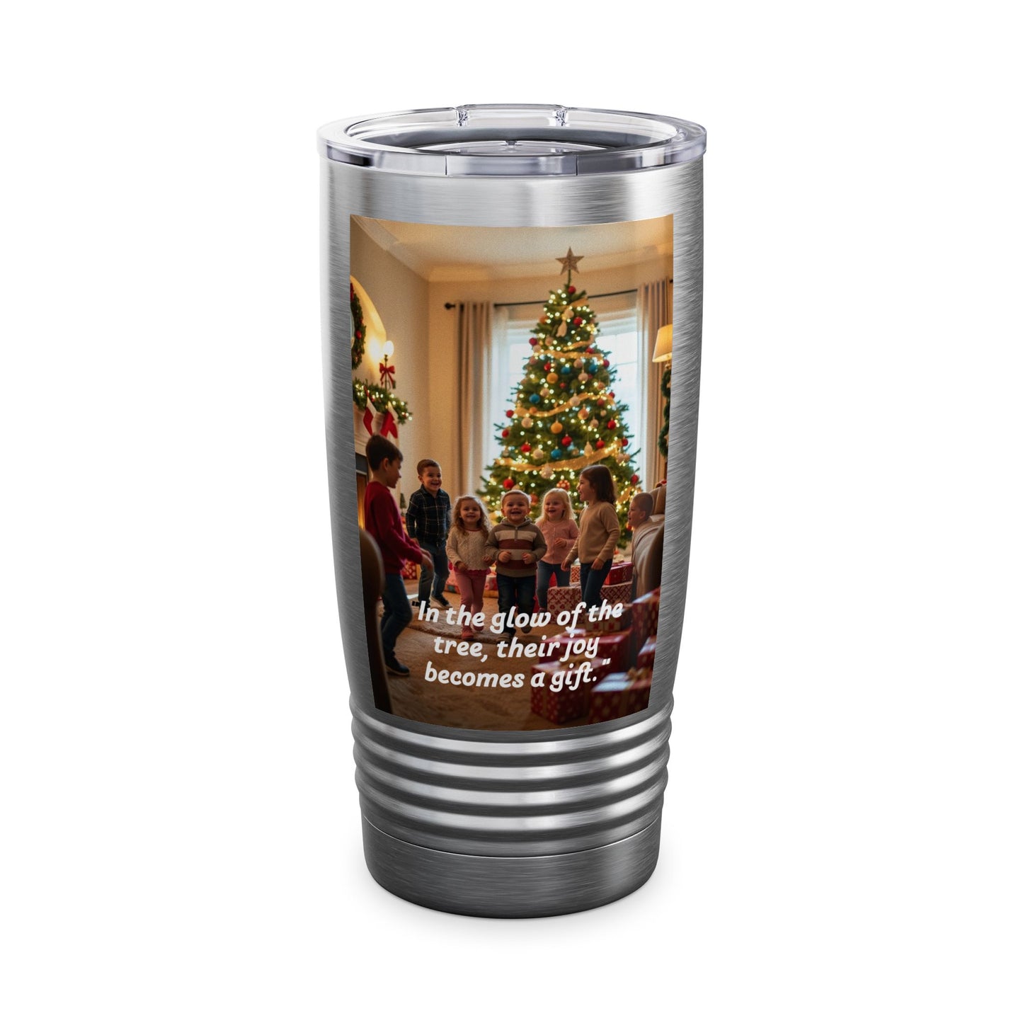 Christmas Scene Tumbler, 20oz Travel Mug, Holiday Gift, Family Gathering Cup, Joyful Memories Drinkware  334