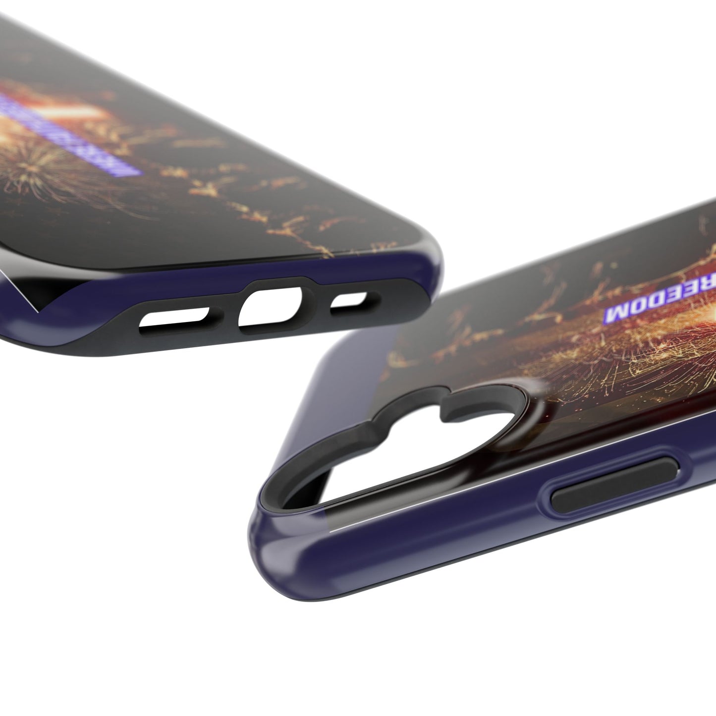 Christian Cross iPhone Case — “Where Faith Meets Freedom” Magnetic Impact-Resistant Phone Case