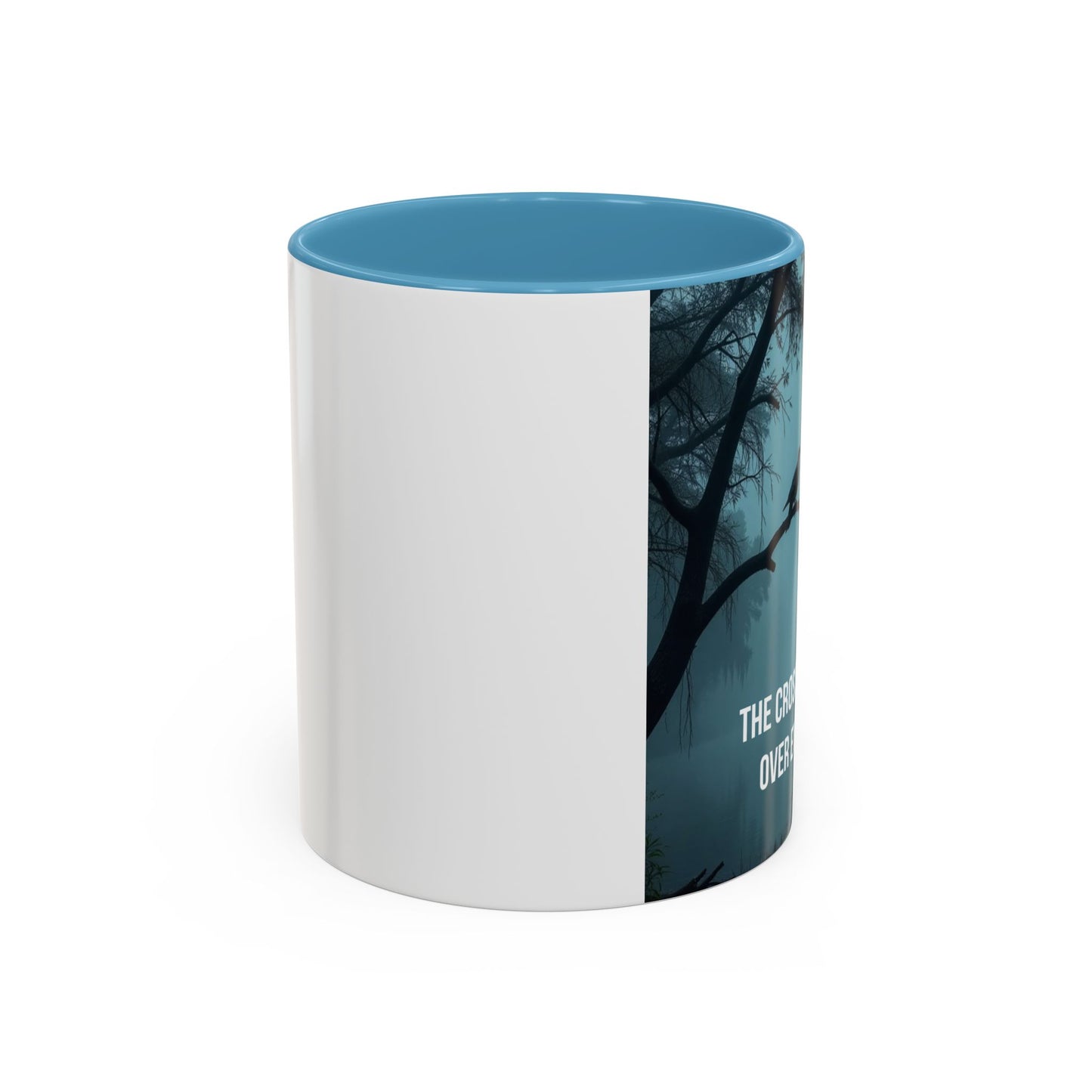 Religious Coffee Mug — "The Cross Stands Tall Over Every Storm" Accent Mug