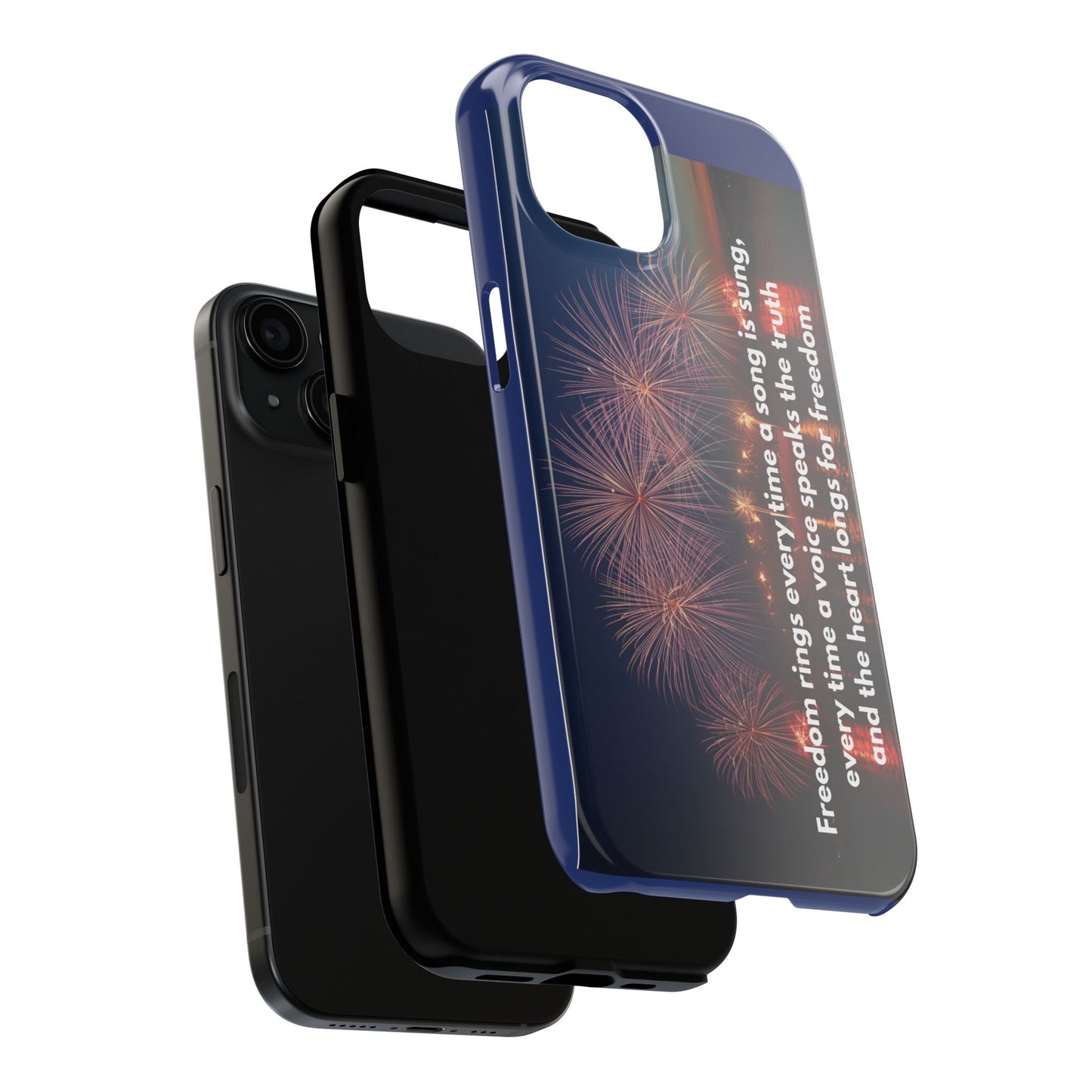 Fireworks Freedom Tough Phone Case — Patriotic 4th of July Quote Case