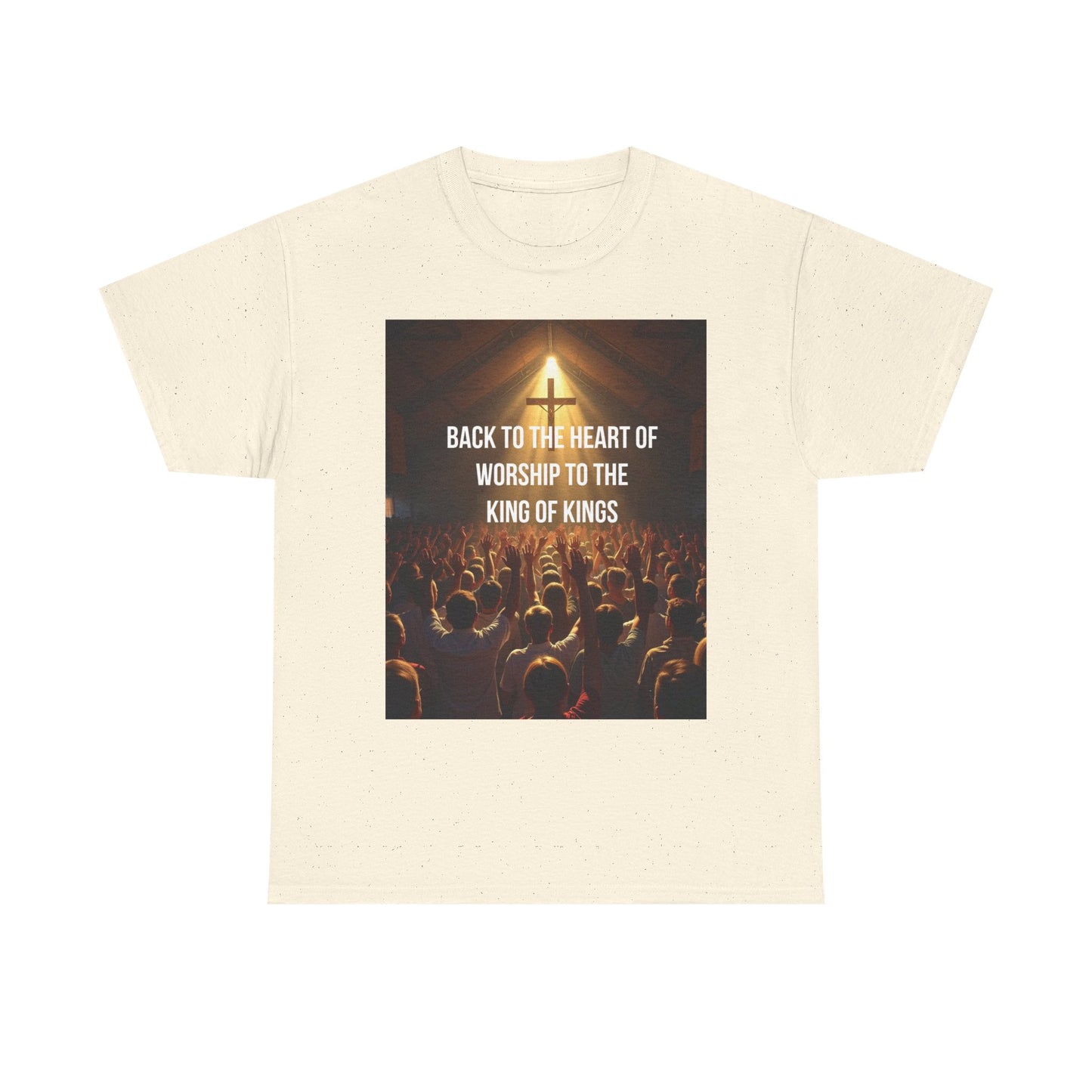 Worship Concert Tee — "Back to the Heart of Worship to the King of Kings" Christian T-Shirt